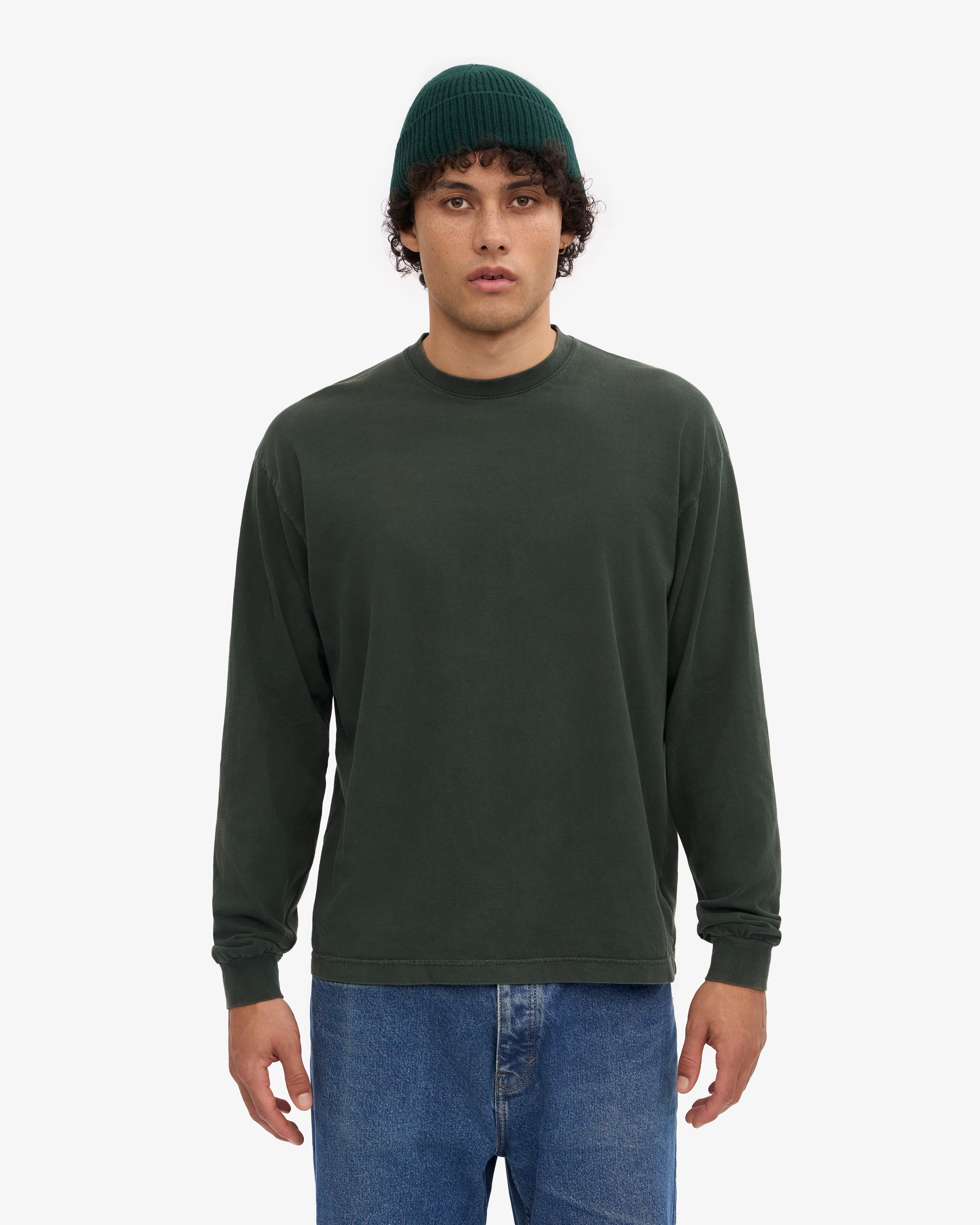 Oversized Organic LS T-Shirt - Midnight Forest