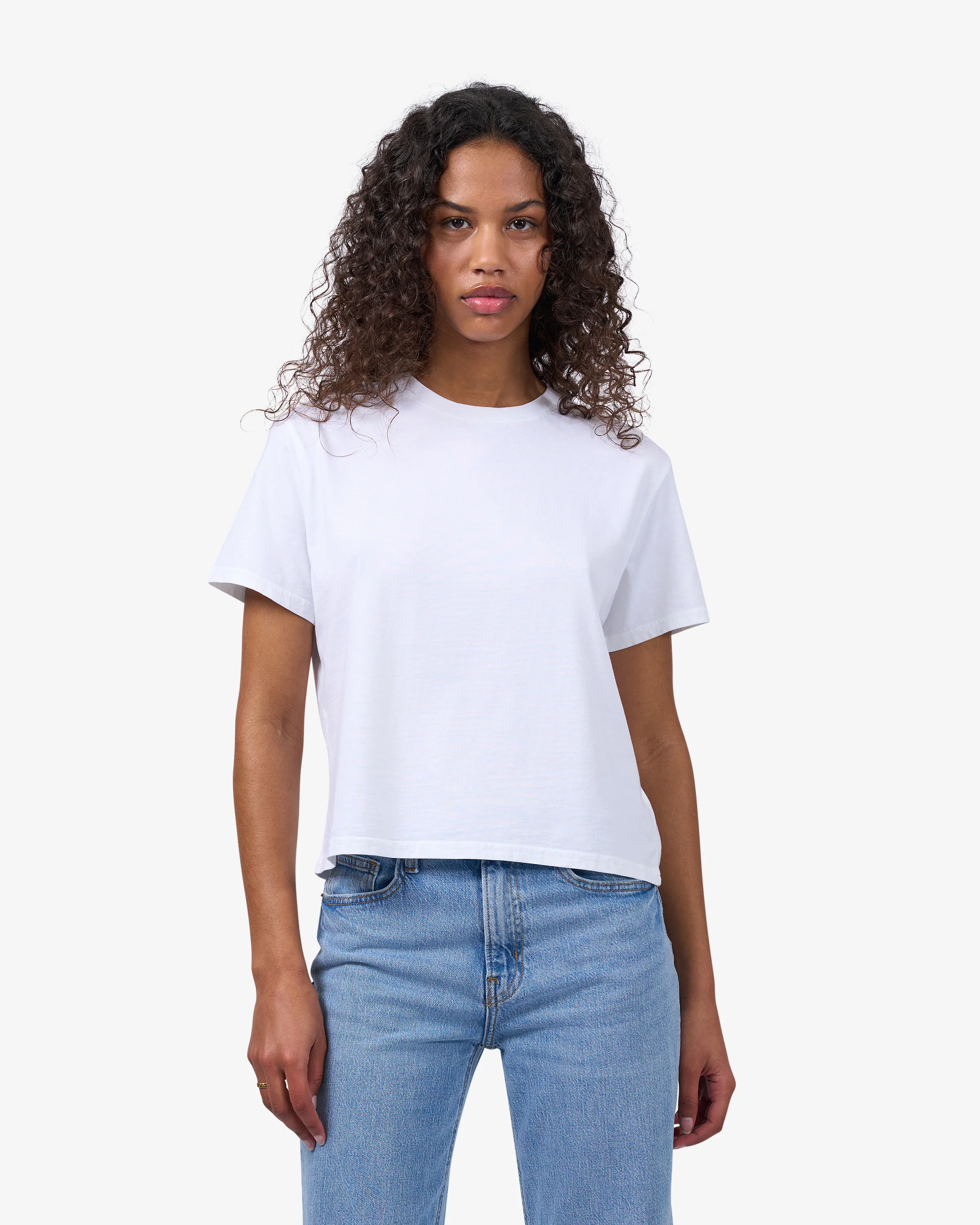 Organic Boxy Crop Tee - Emerald Green
