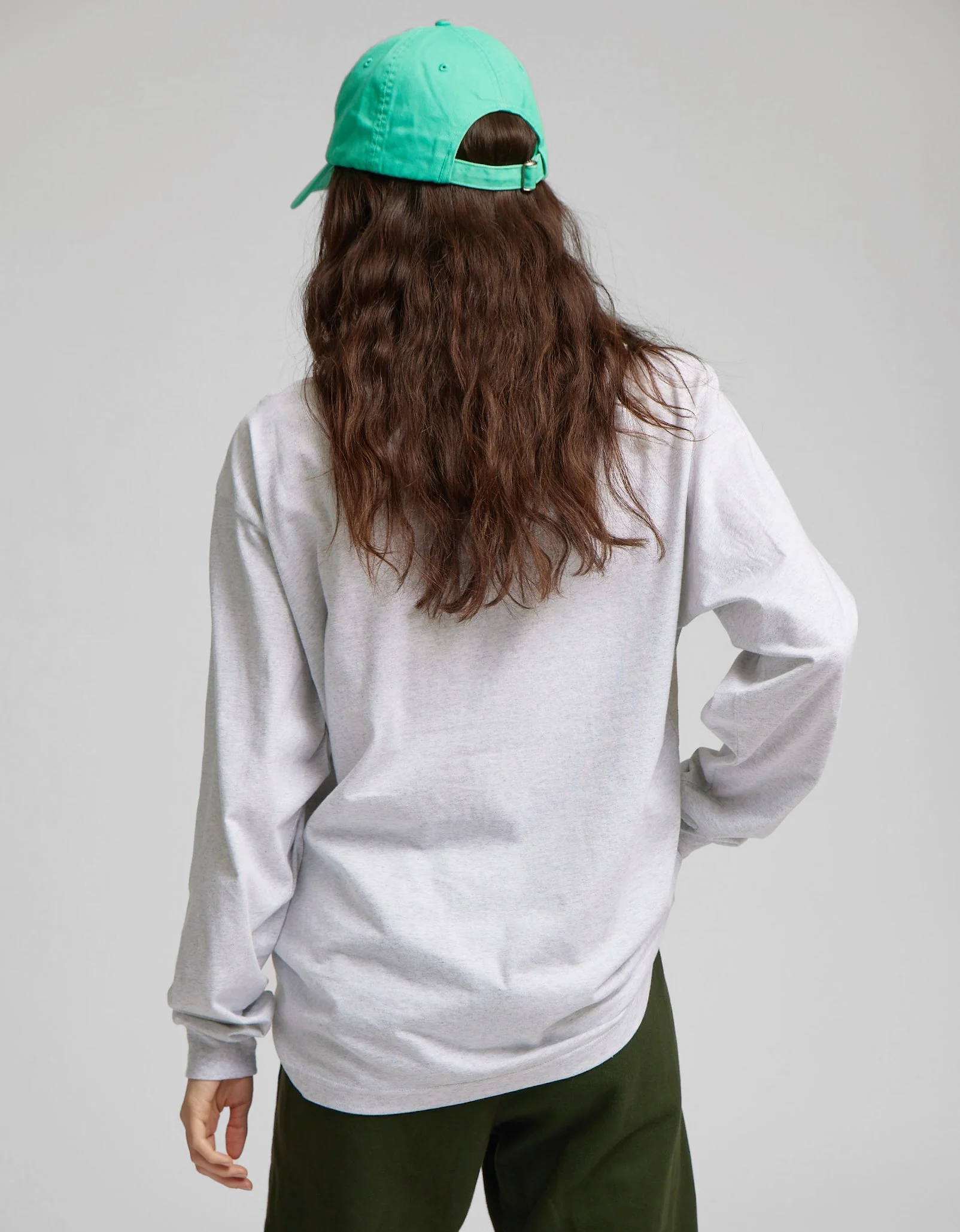 Oversized Organic LS T-Shirt - Misty Brown