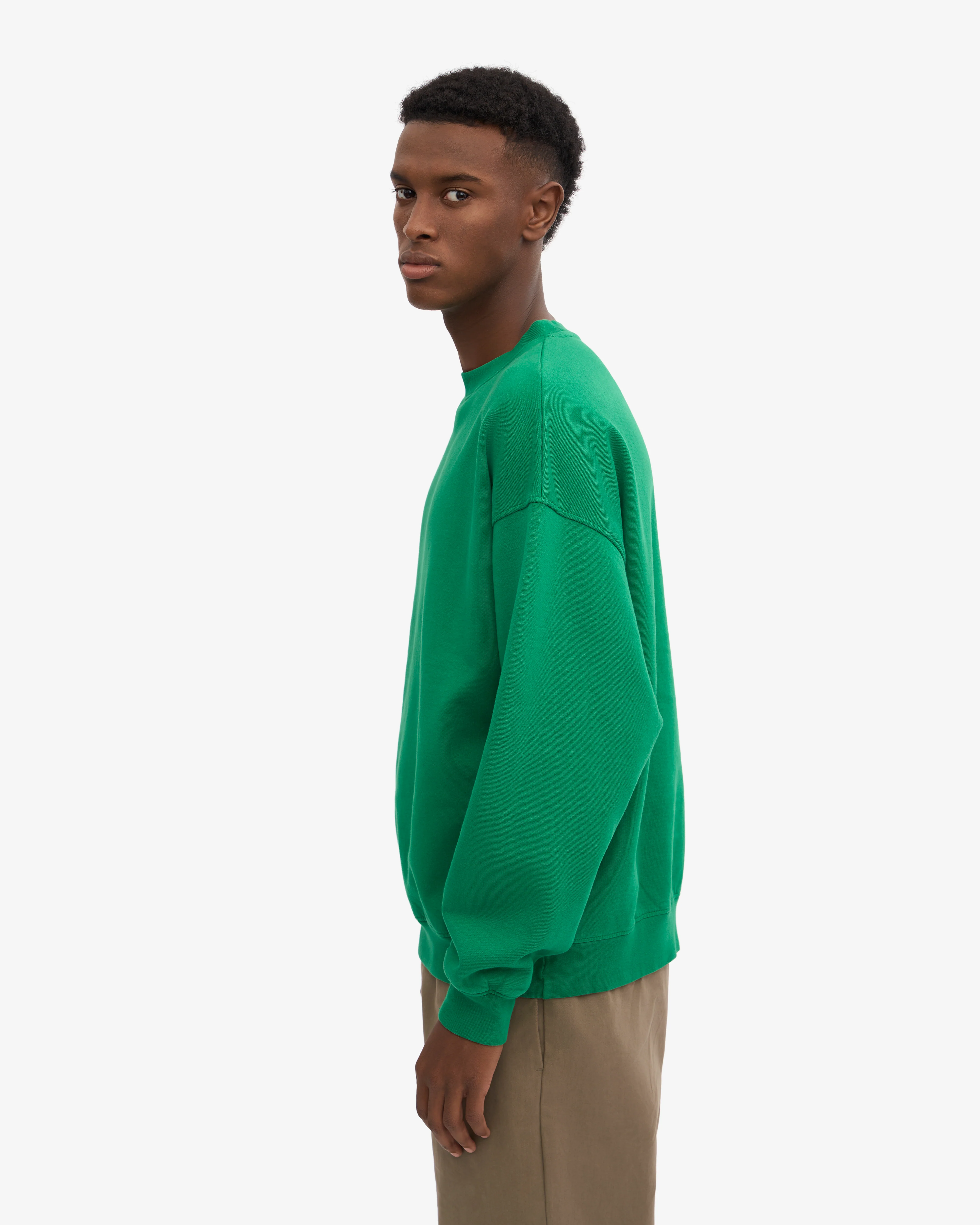 Organic Oversized Crew - Kelly Green
