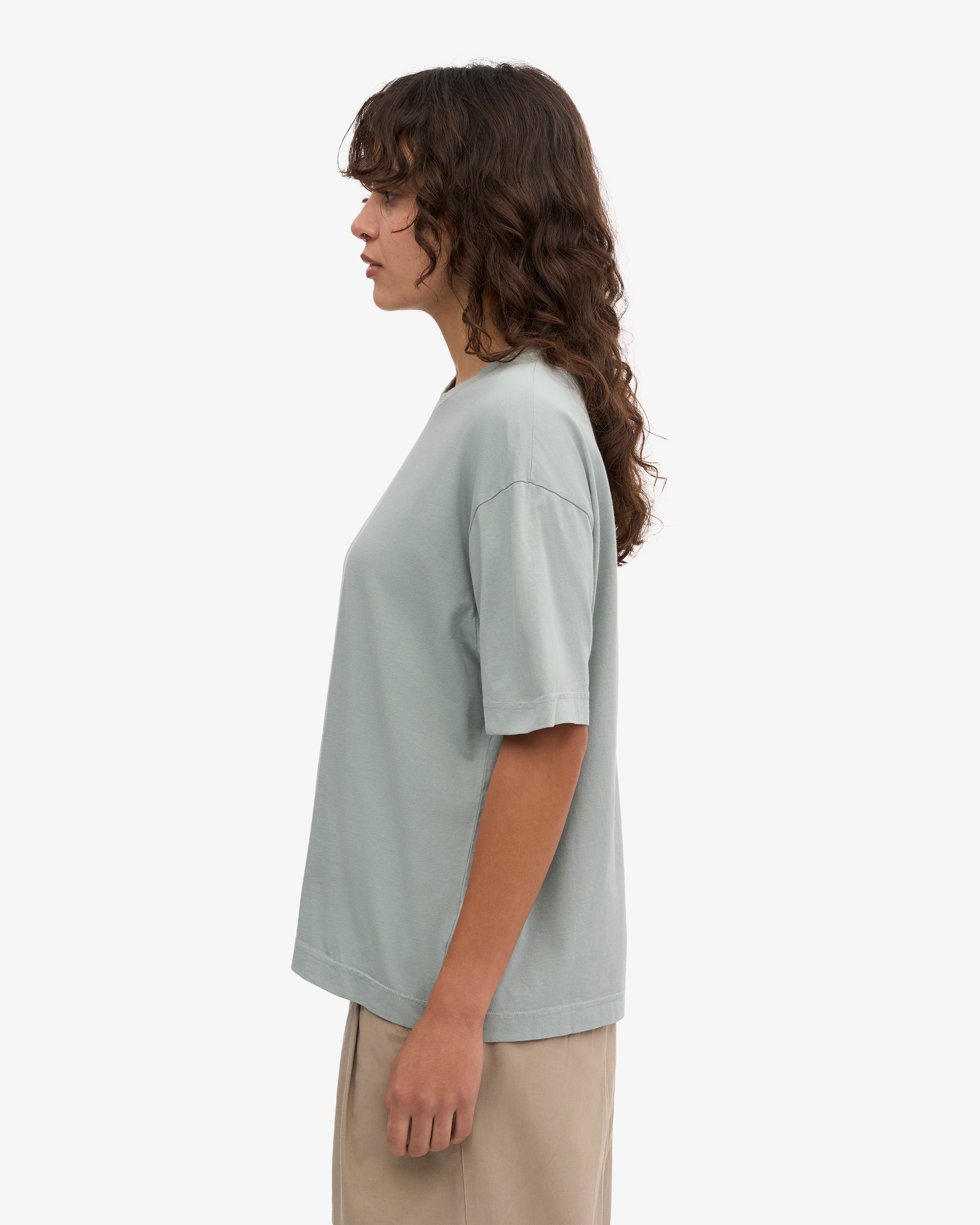 Oversized Organic T-Shirt - Steel Blue