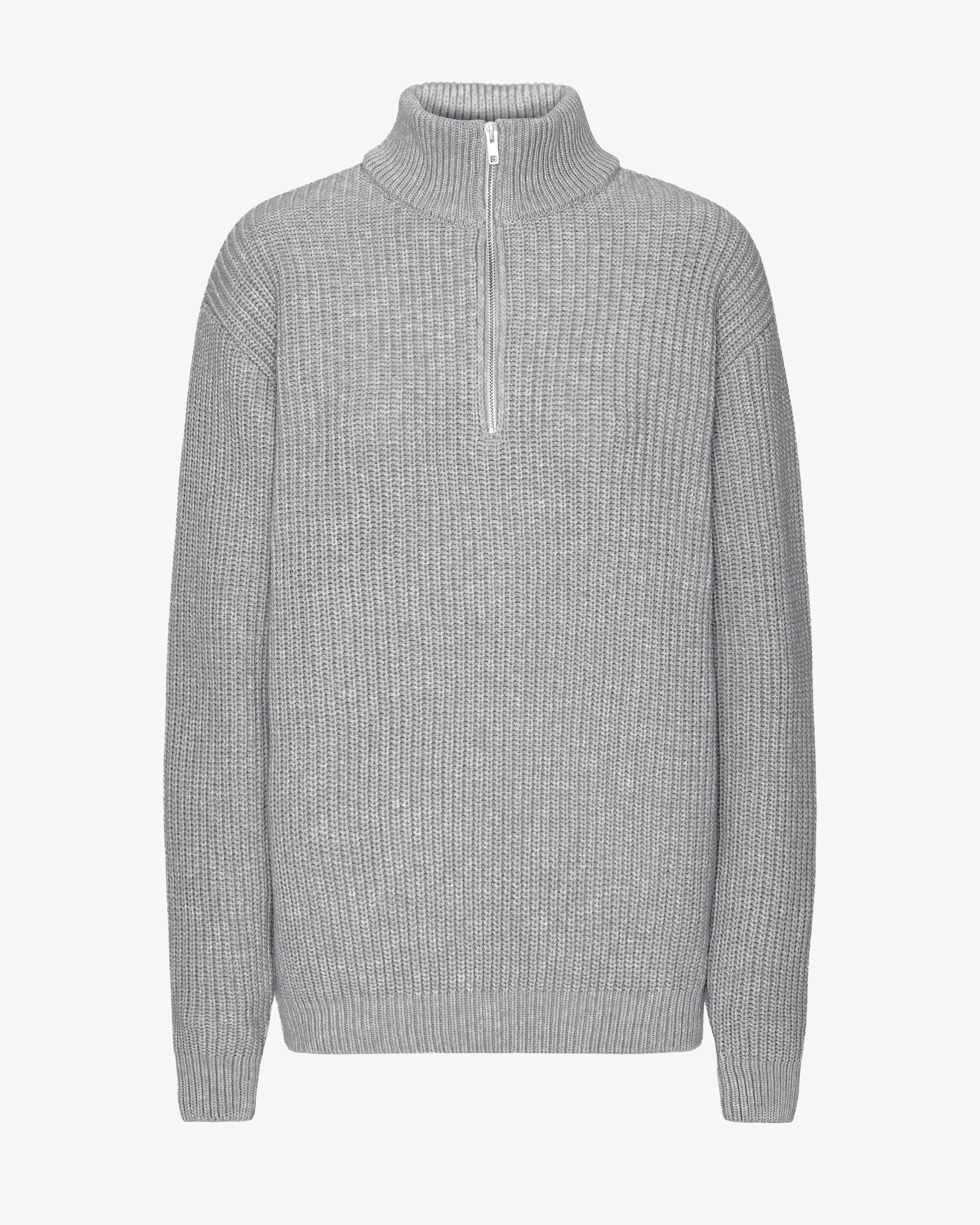 Merino Quarter Zip - Heather Grey