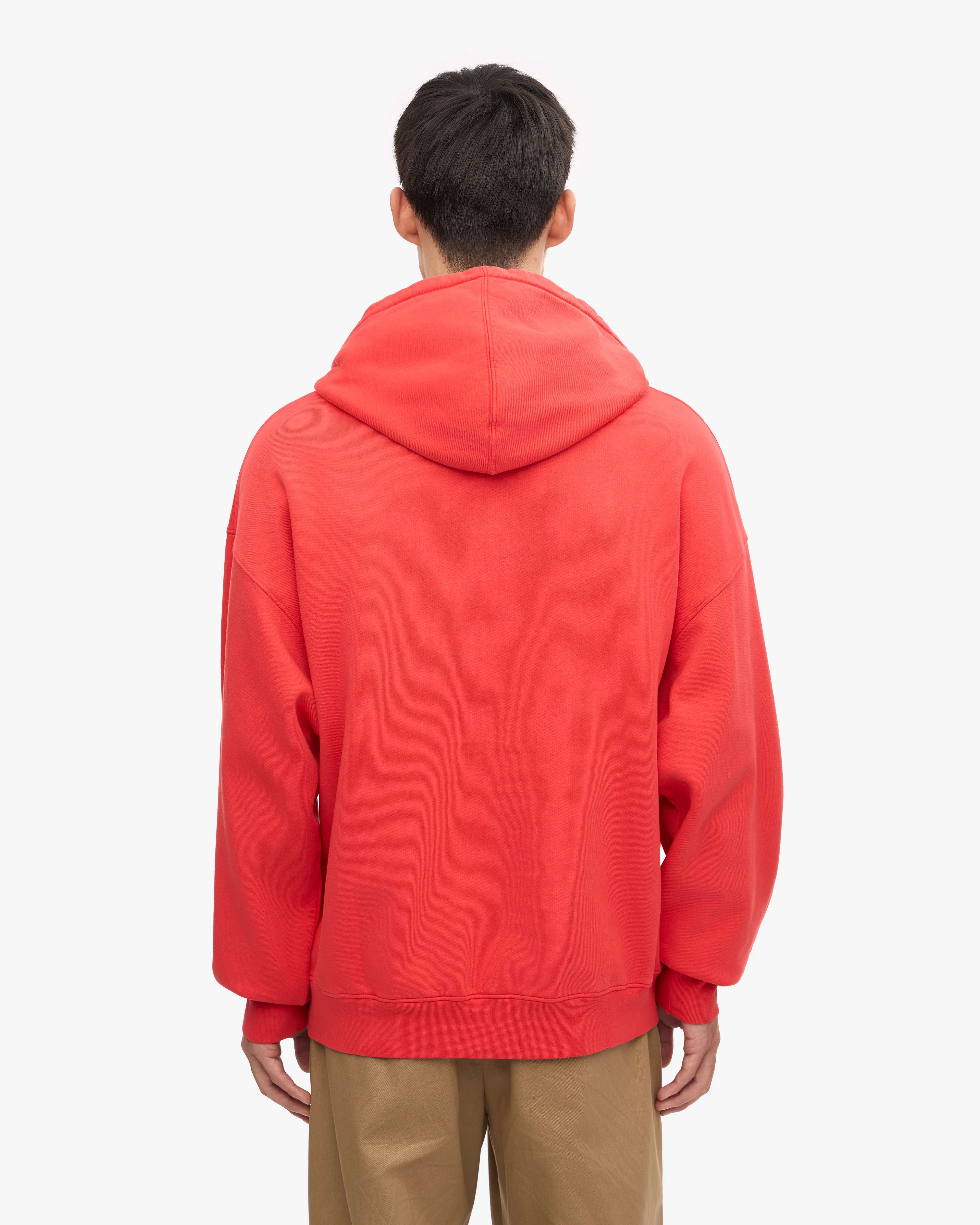 Organic Oversized Hood - Red Tangerine