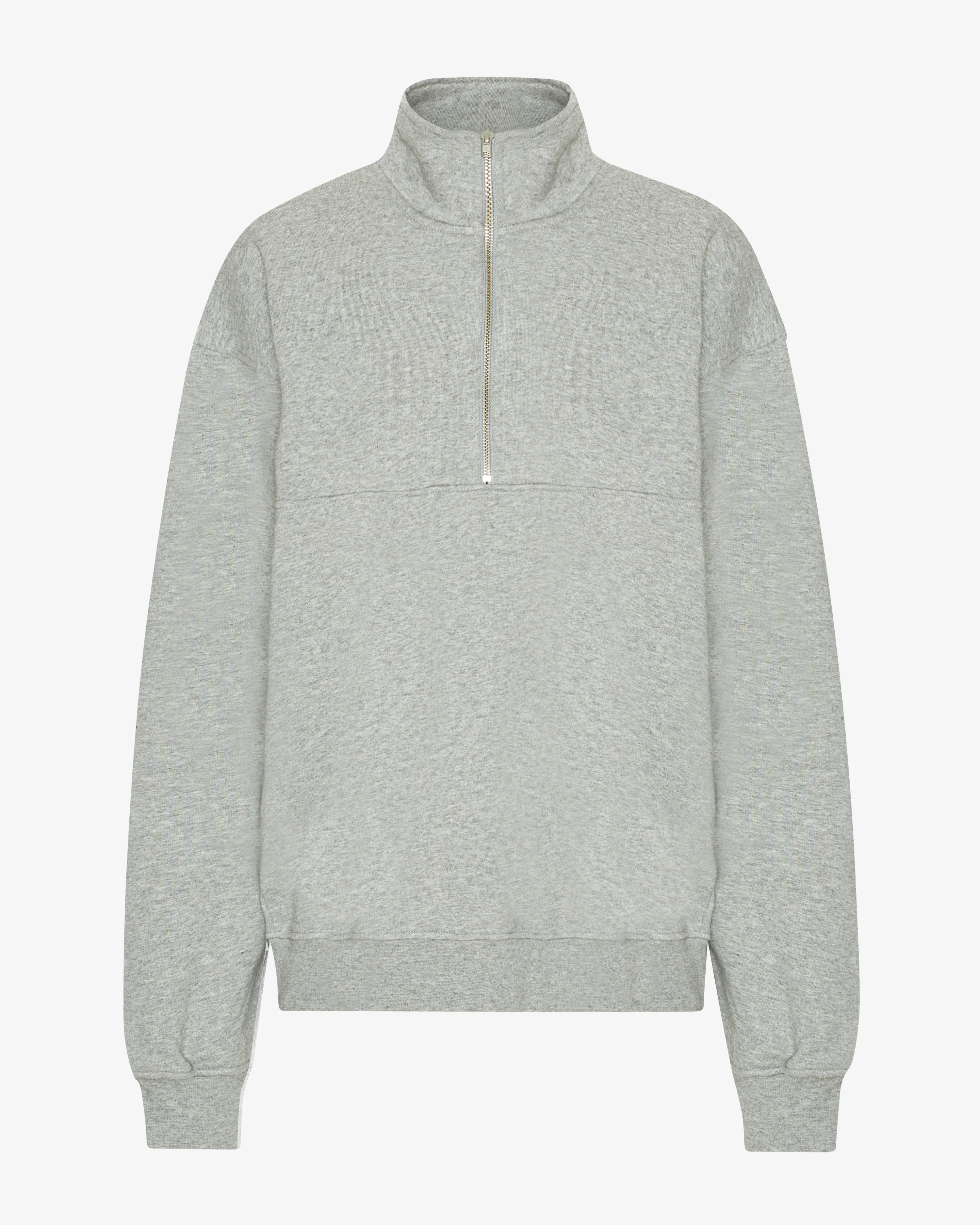 Organic Quarter Zip - Heather Grey