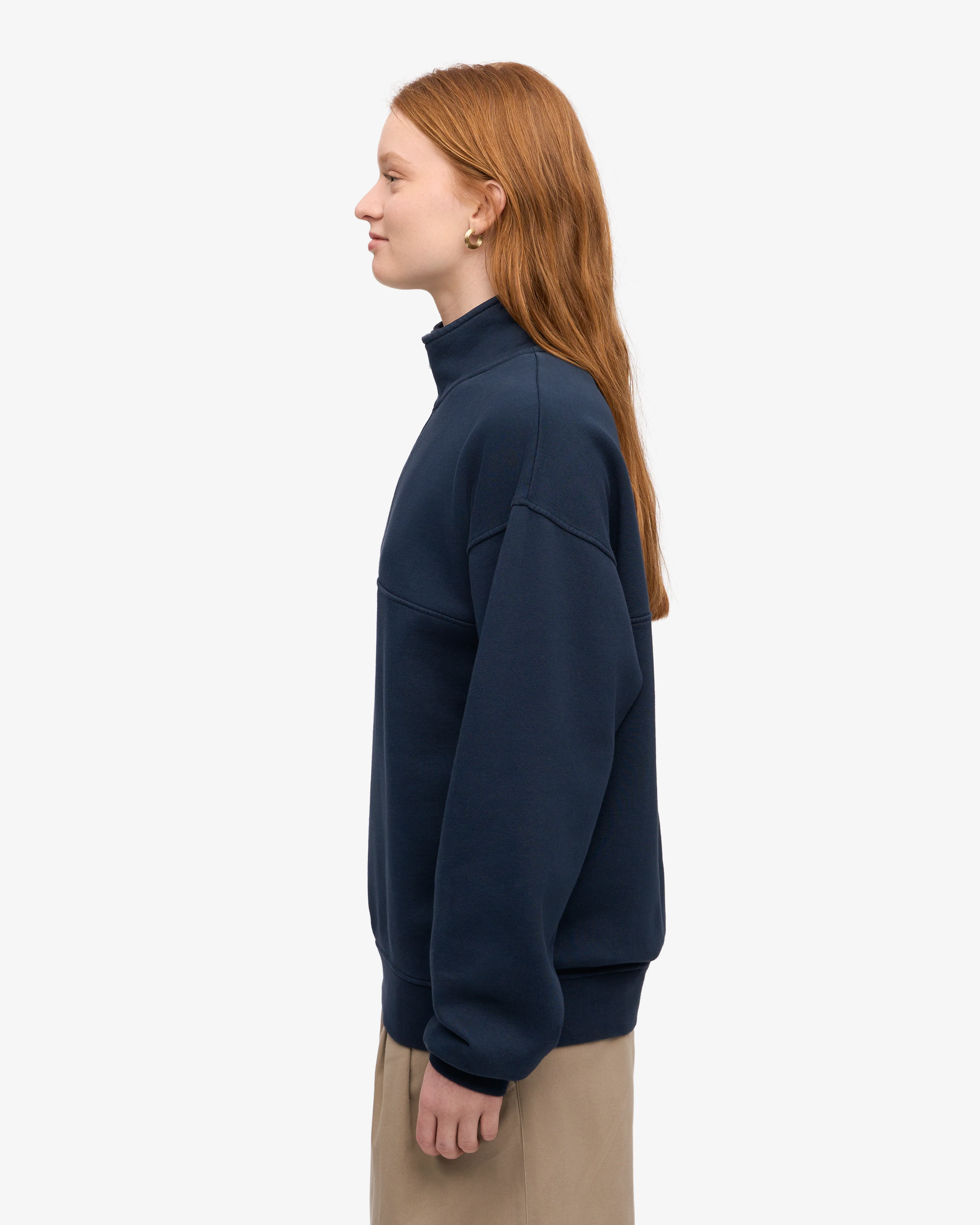 Organic Quarter Zip - Navy Blue