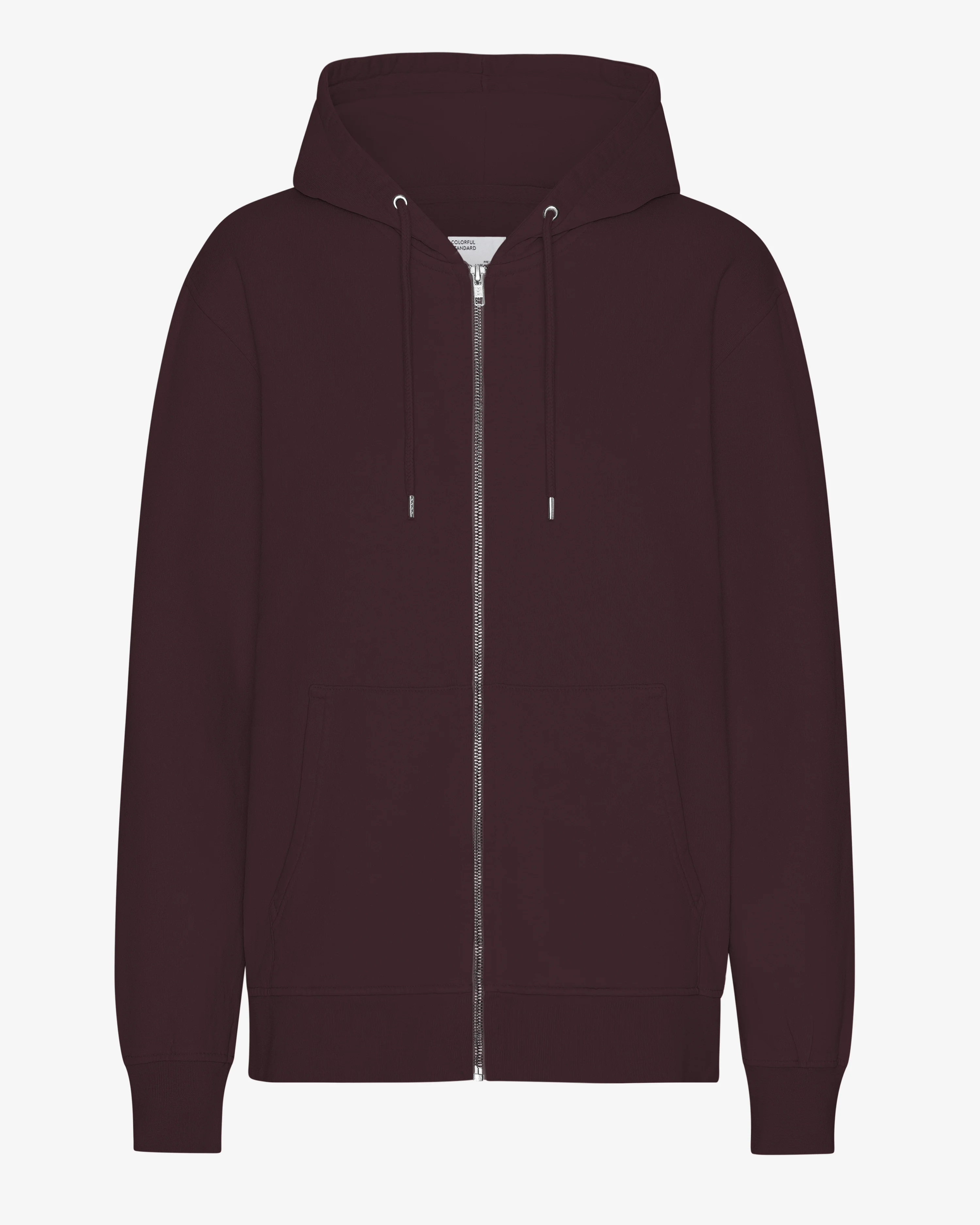 Classic Organic Zip Hood - Oxblood Red