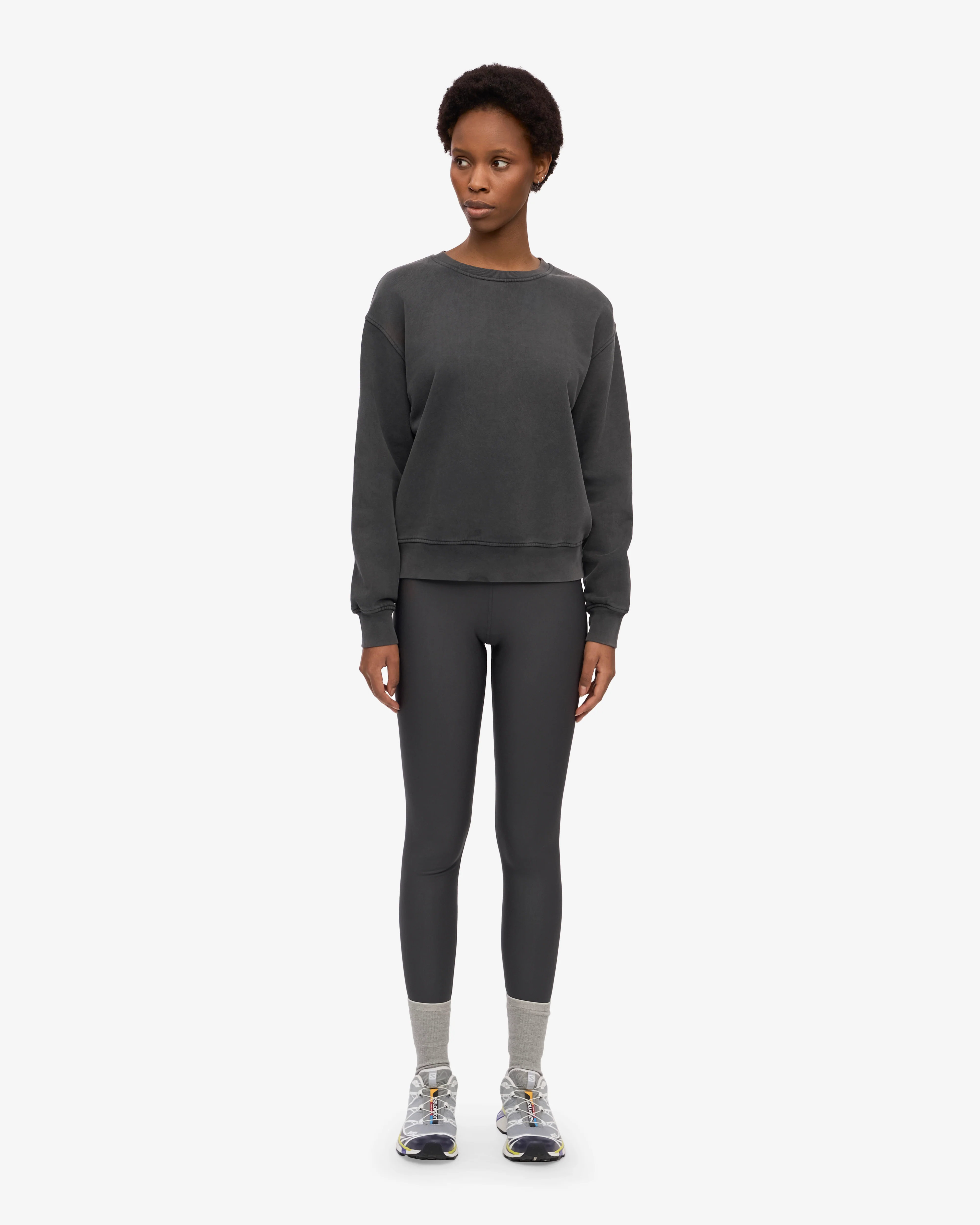 Women Classic Organic Crew - Faded Black