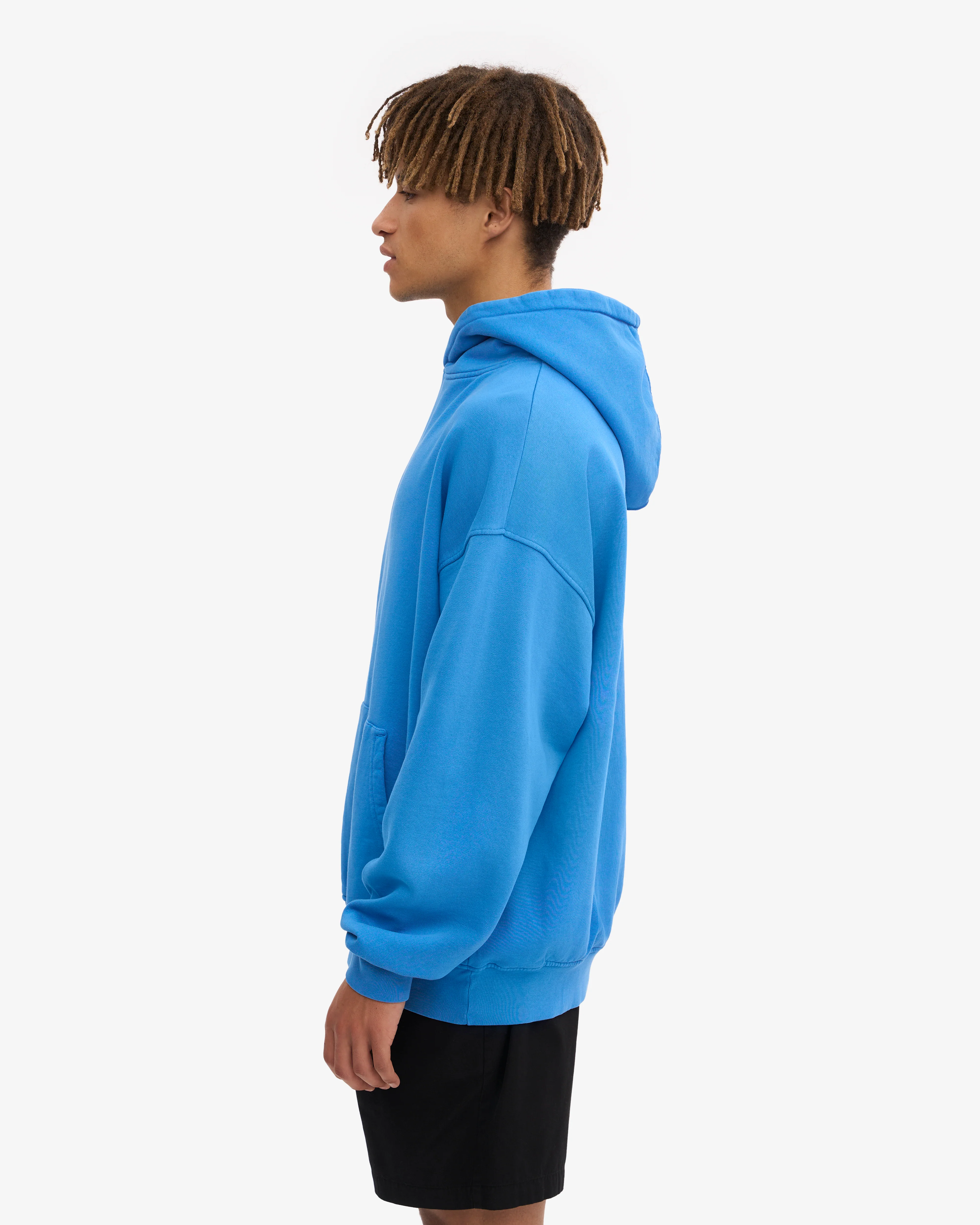 Organic Oversized Hood - Pacific Blue