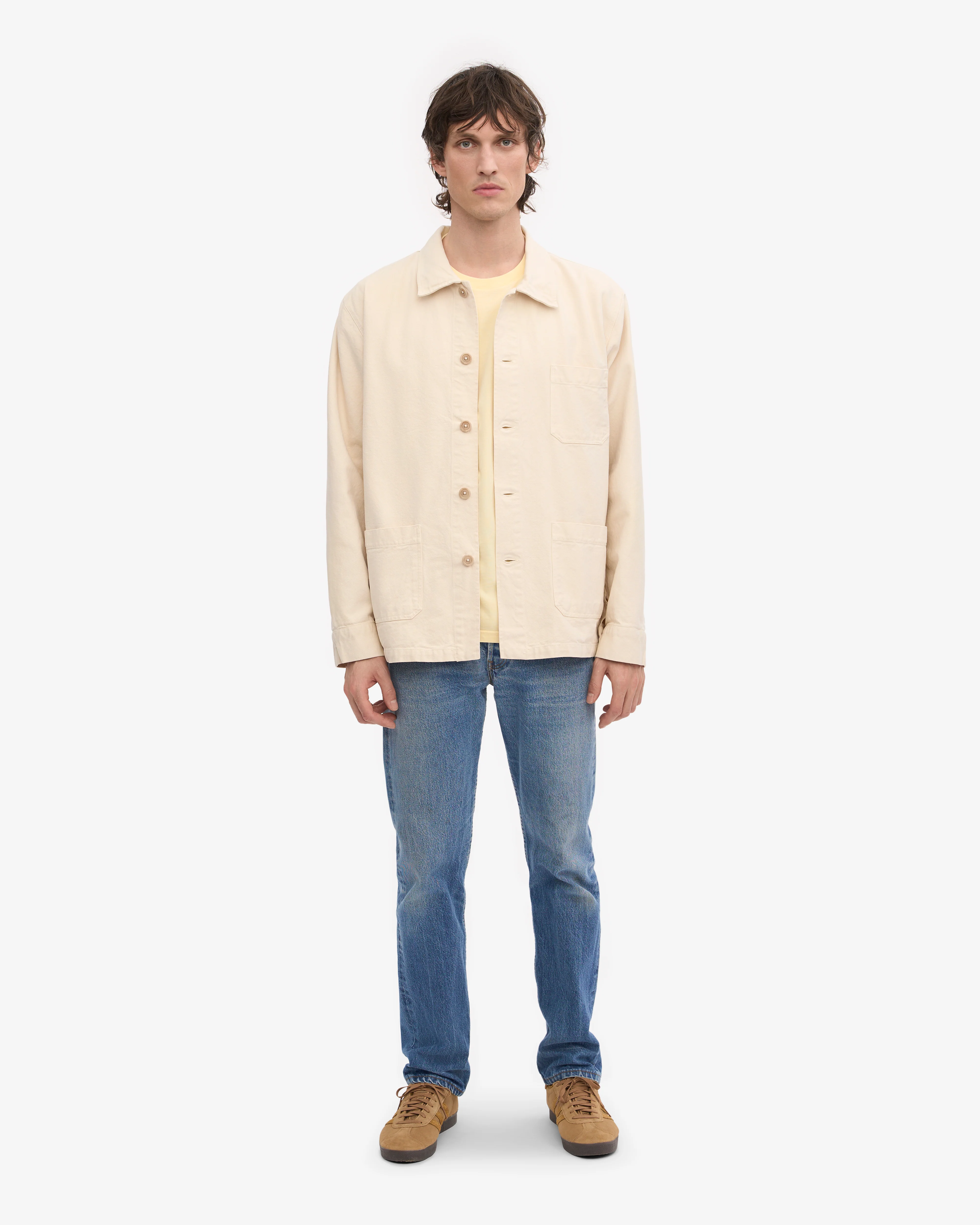 Organic Workwear Jacket - Ivory White