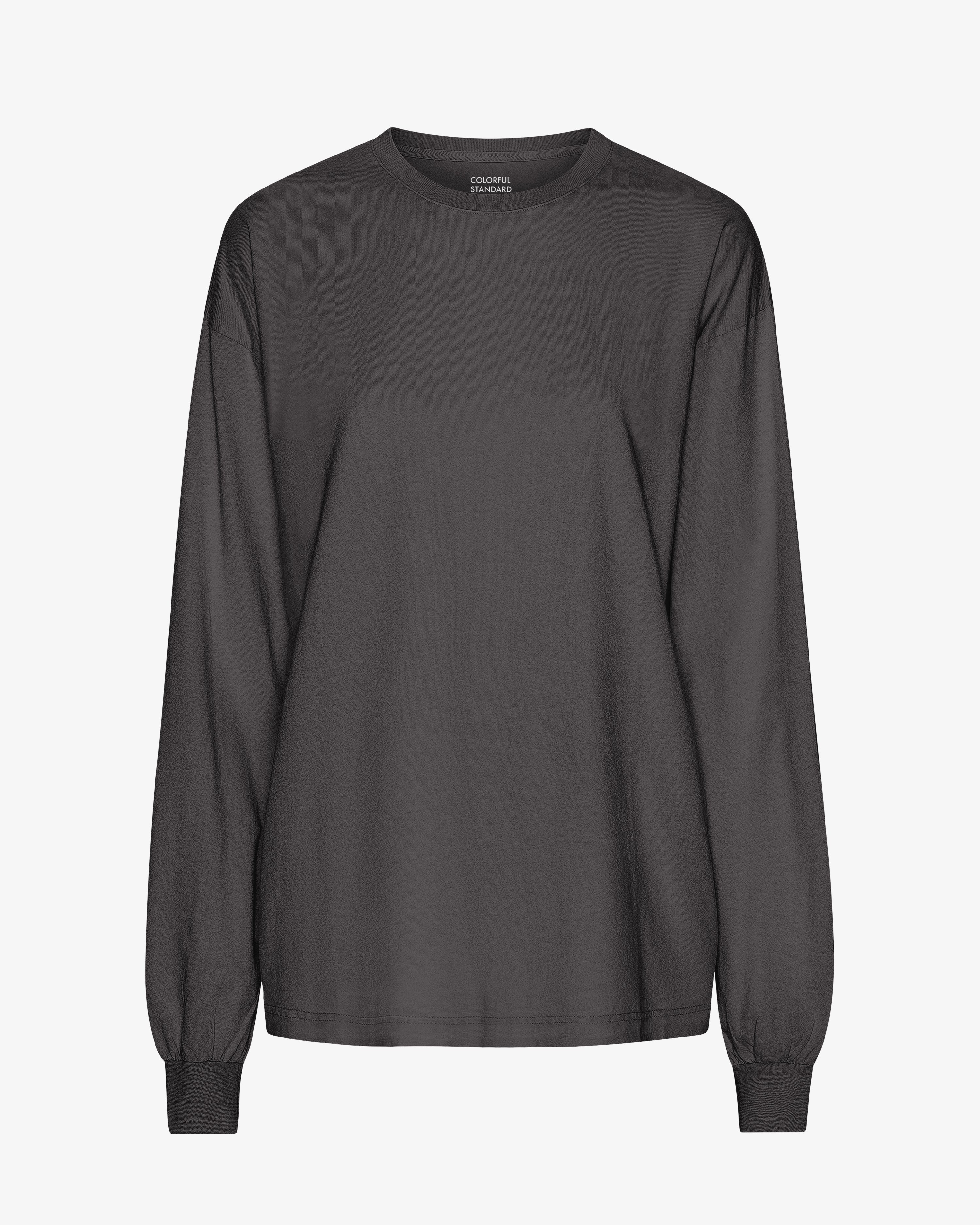 Oversized Organic LS T-Shirt - Lava Grey