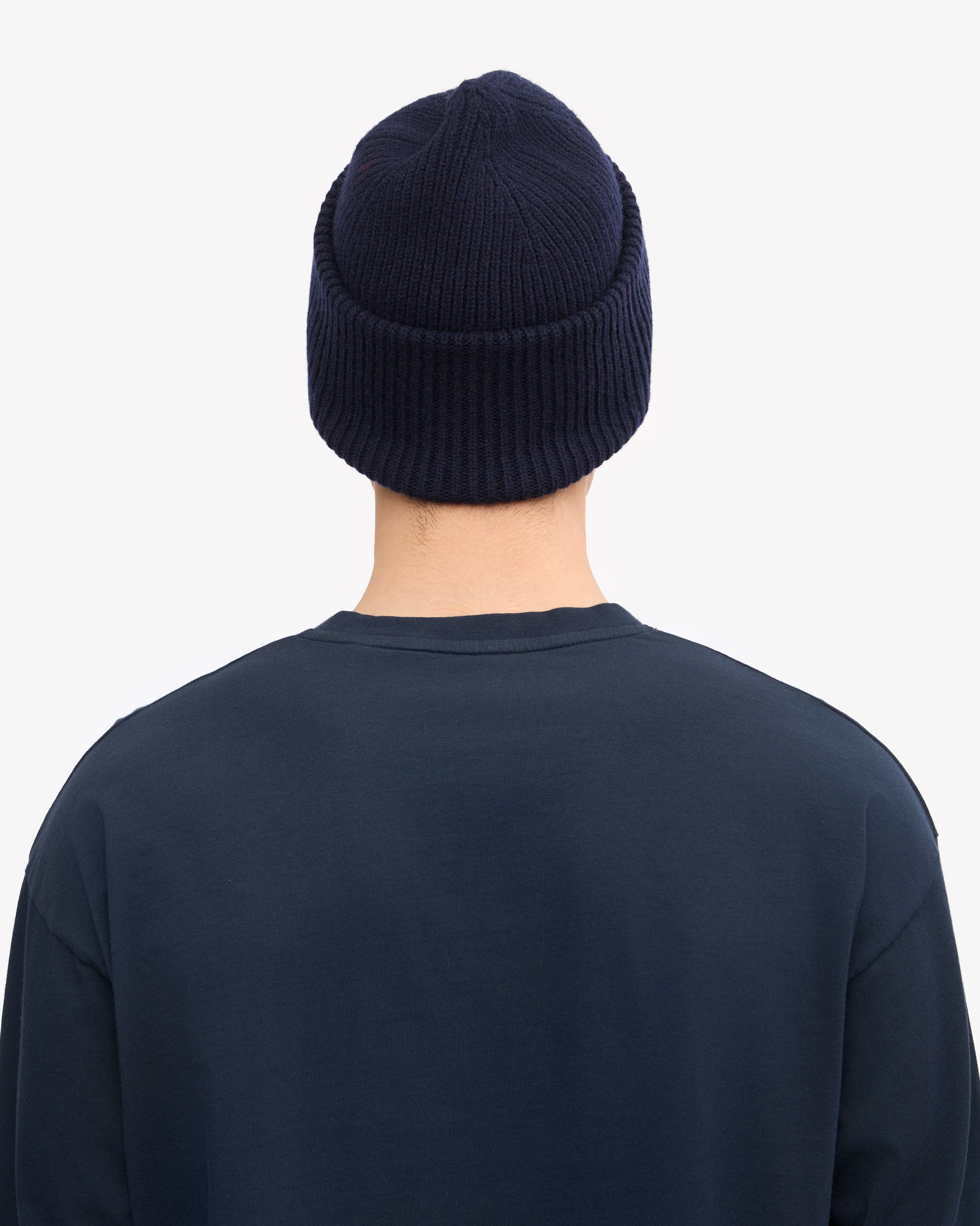 Merino Wool Hat - Navy Blue