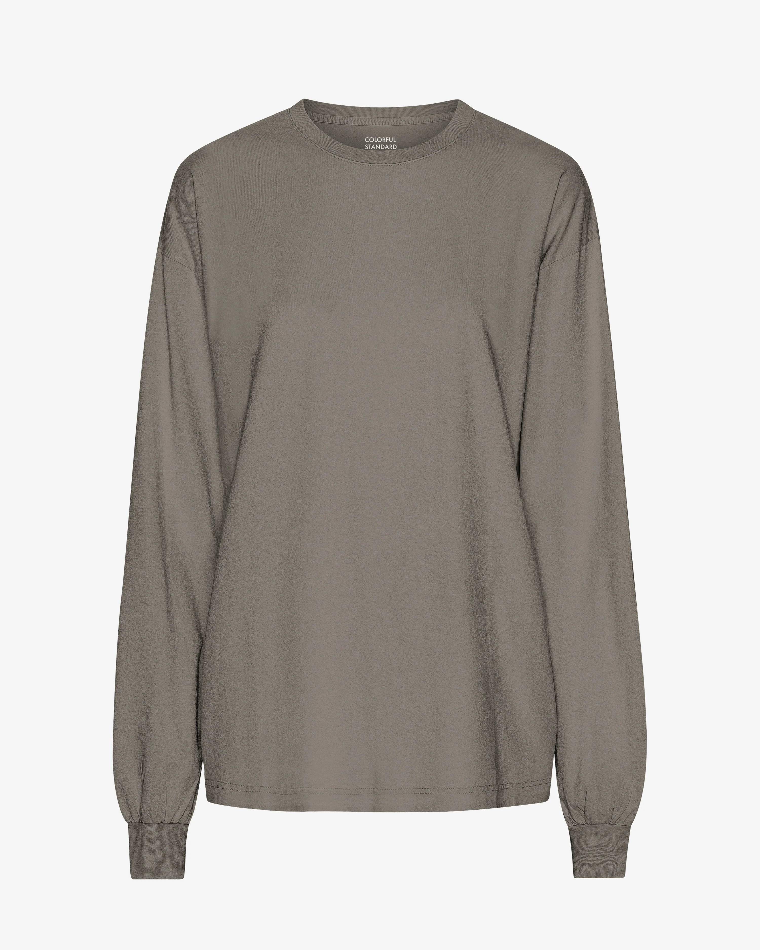 Oversized Organic LS T-Shirt - Misty Brown
