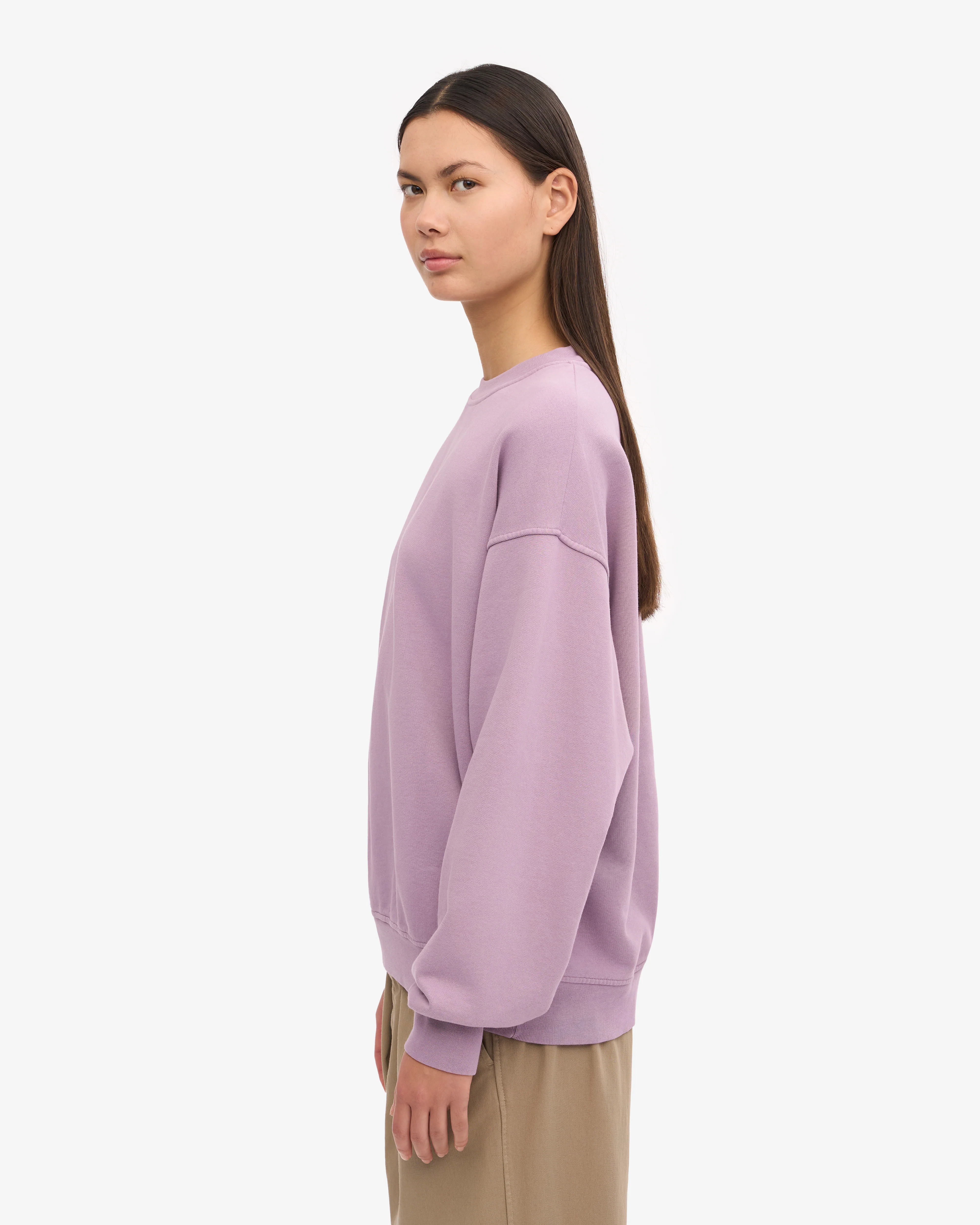 Organic Oversized Crew - Pearly Purple