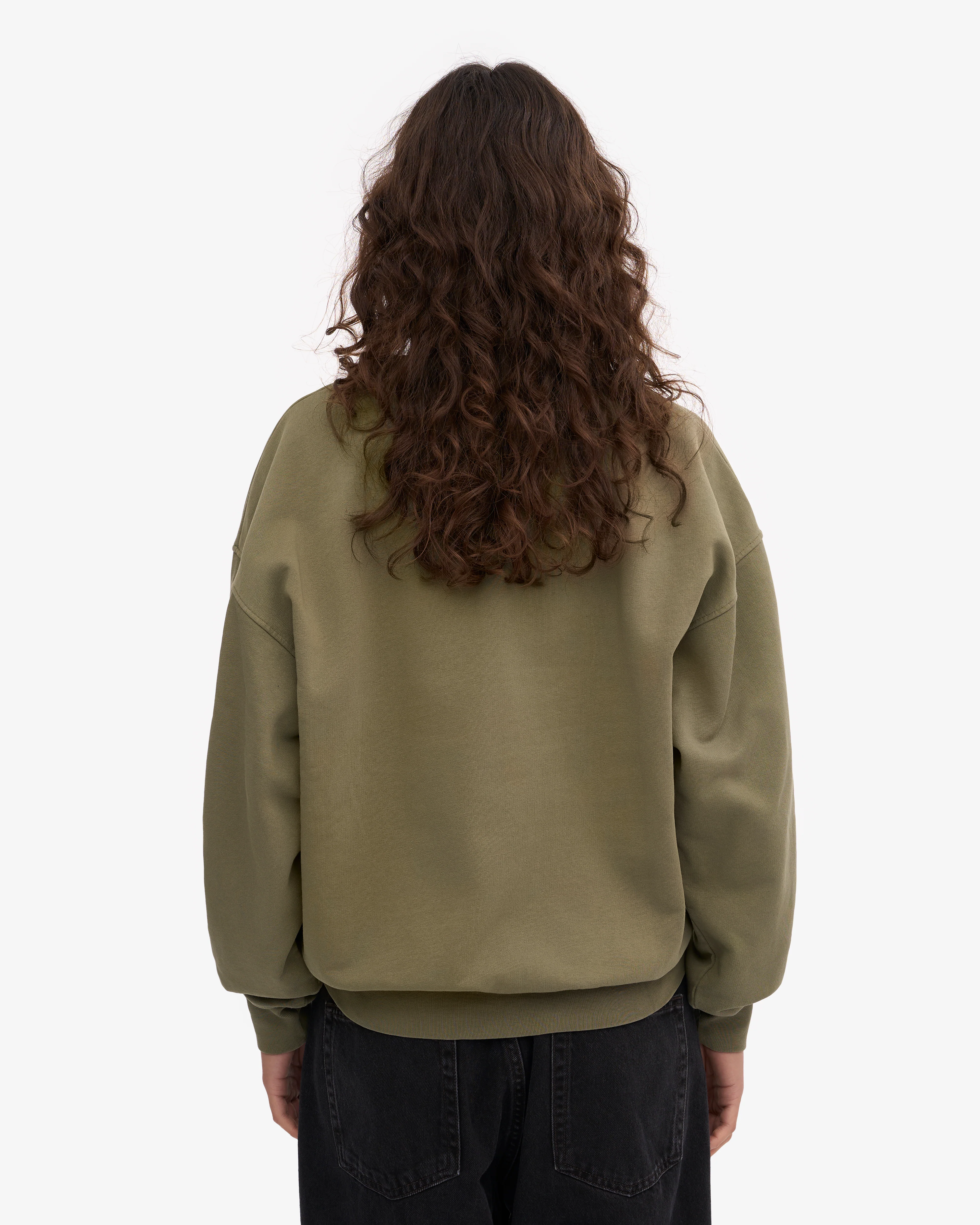 Organic Oversized Crew - Dusty Olive