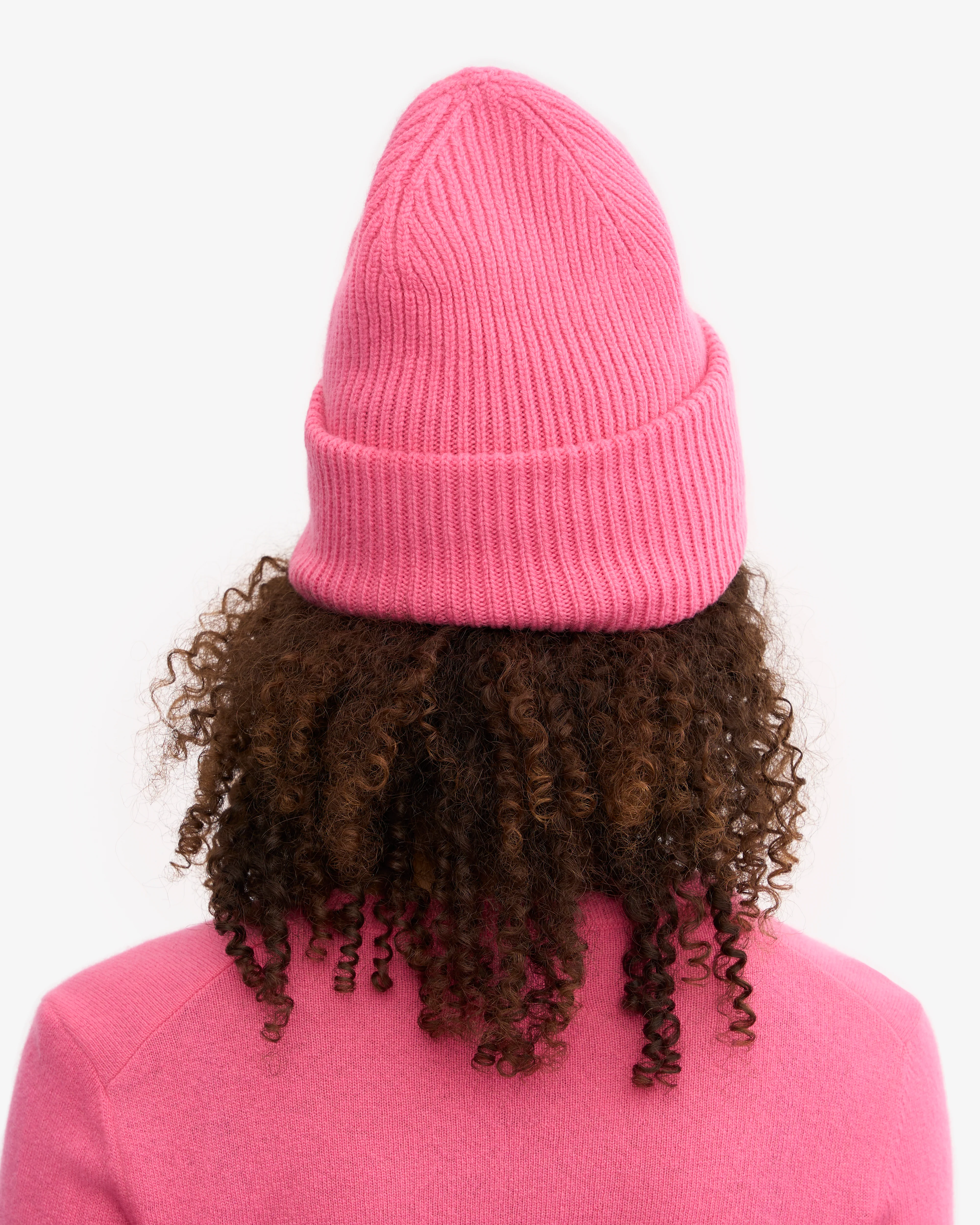 Merino Wool Hat - Bubblegum Pink