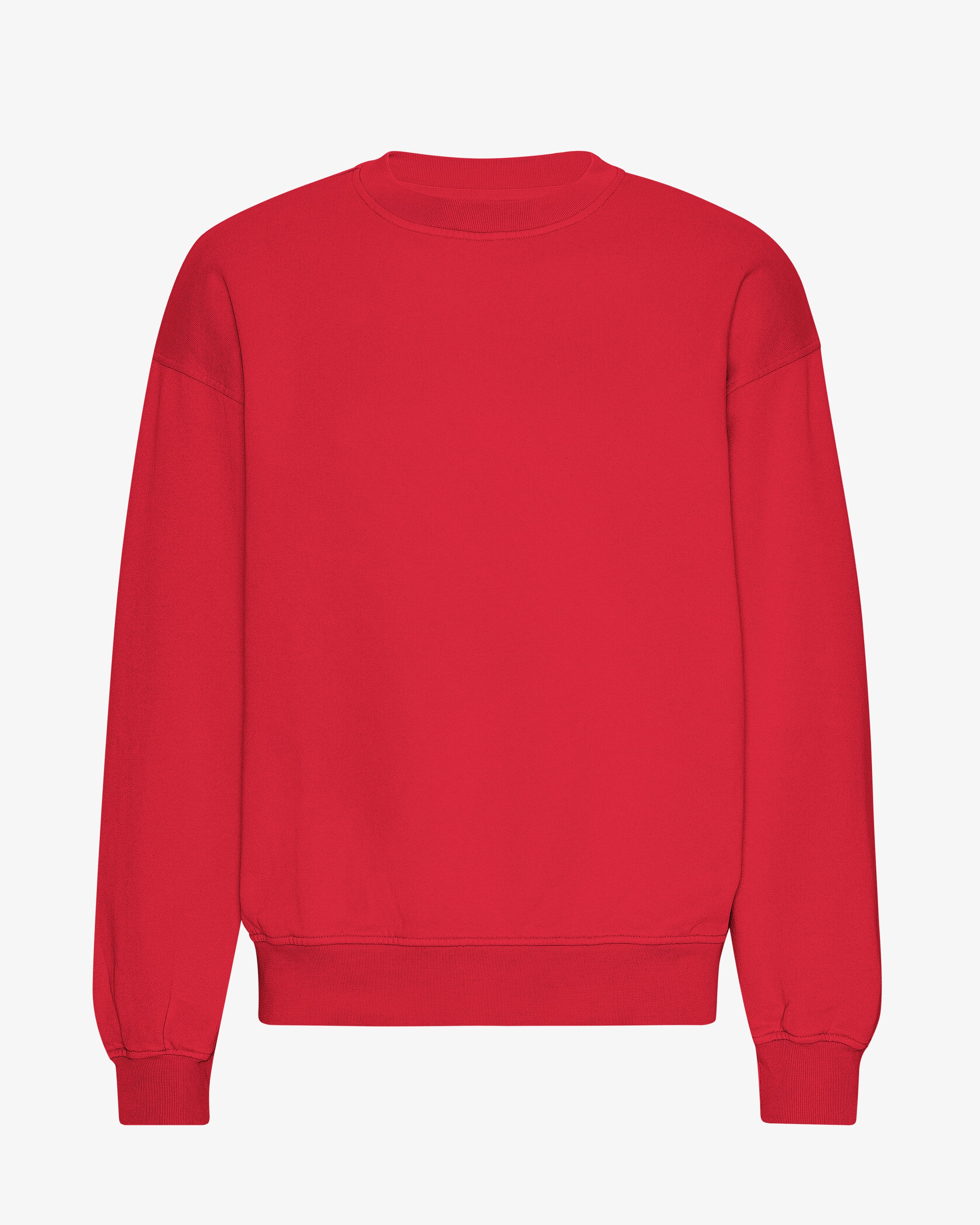 Organic Oversized Crew - Scarlet Red
