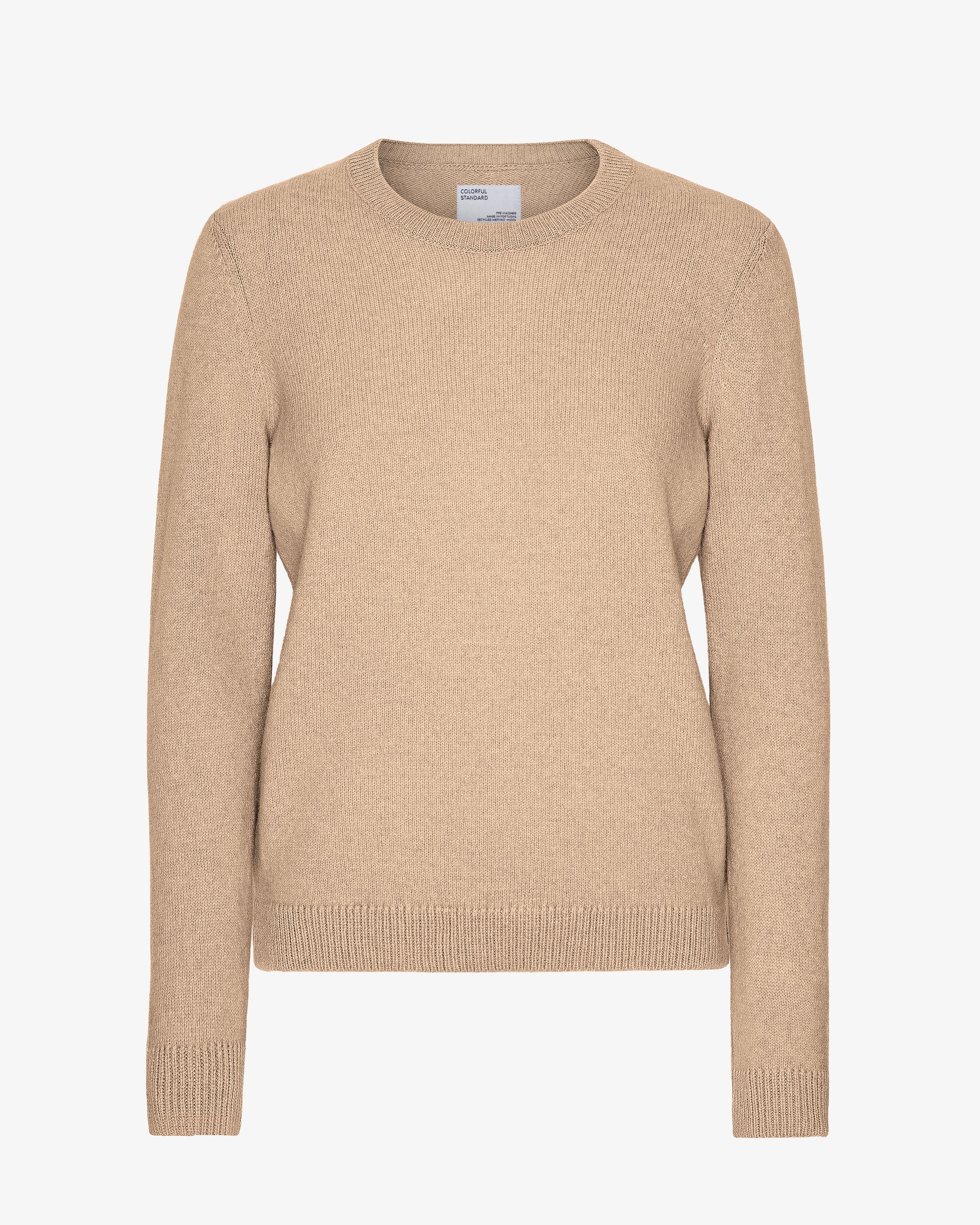 Women Classic Merino Wool Crew - Honey Beige