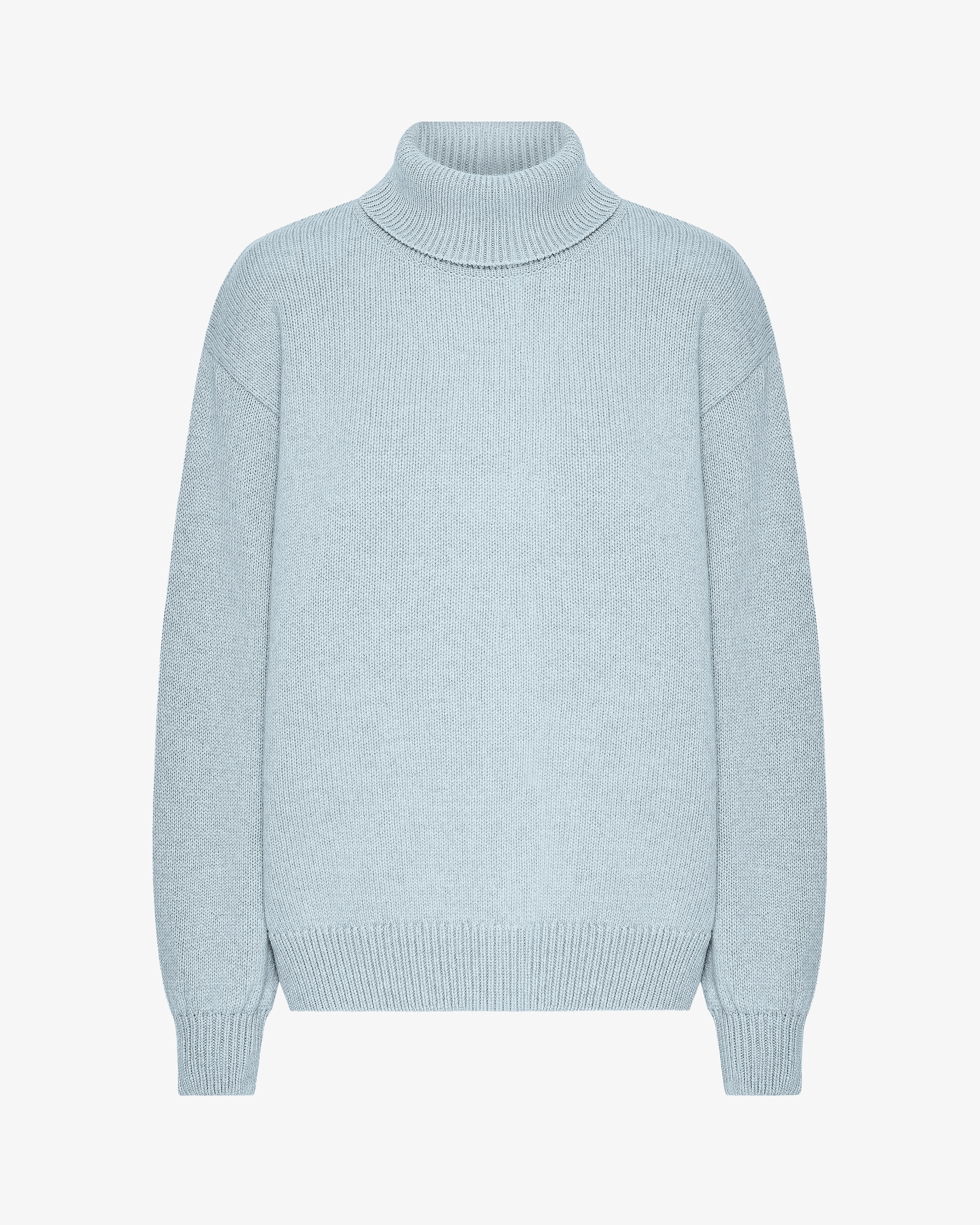Merino Wool Turtleneck - Polar Blue