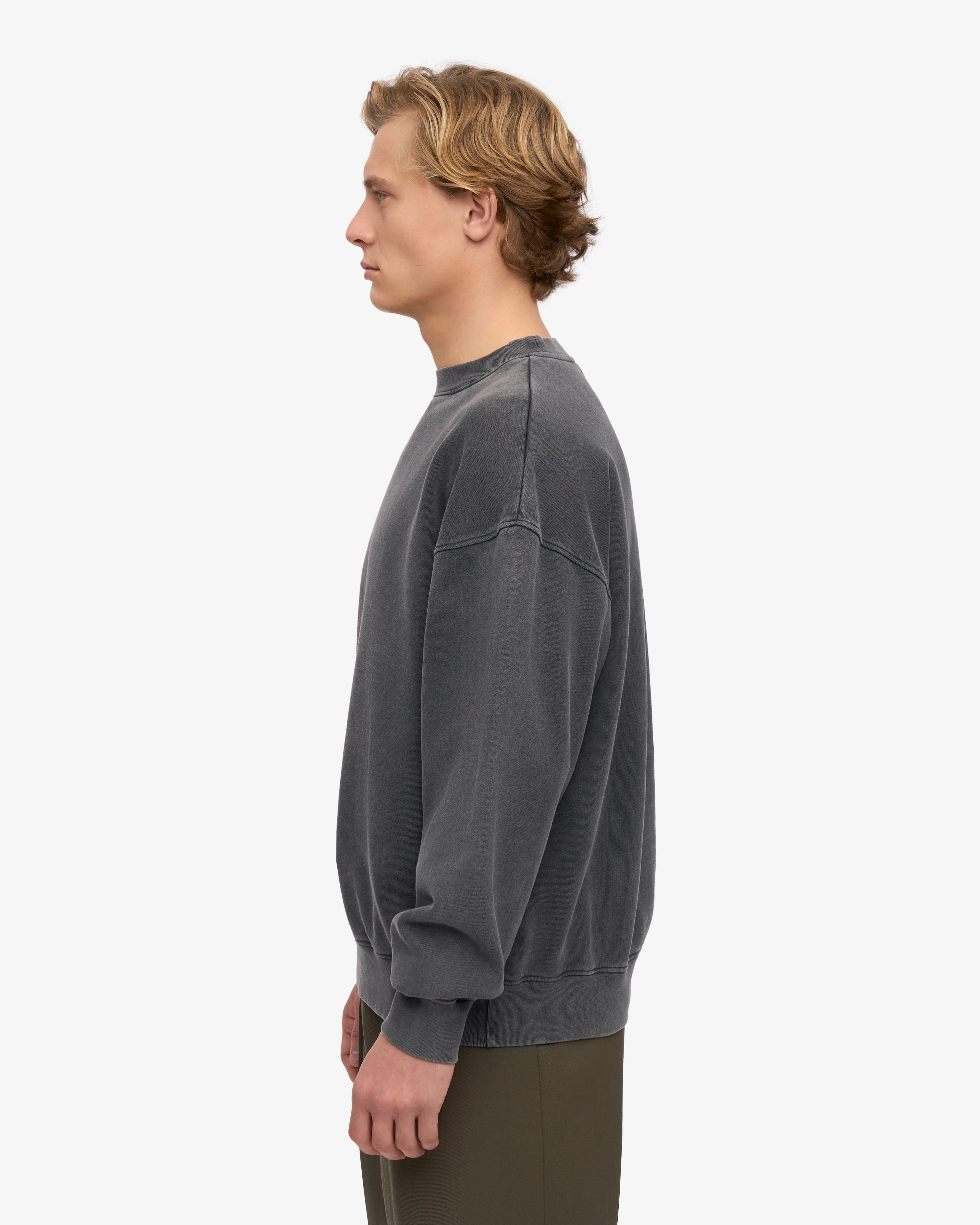Organic Oversized Crew - Faded Black