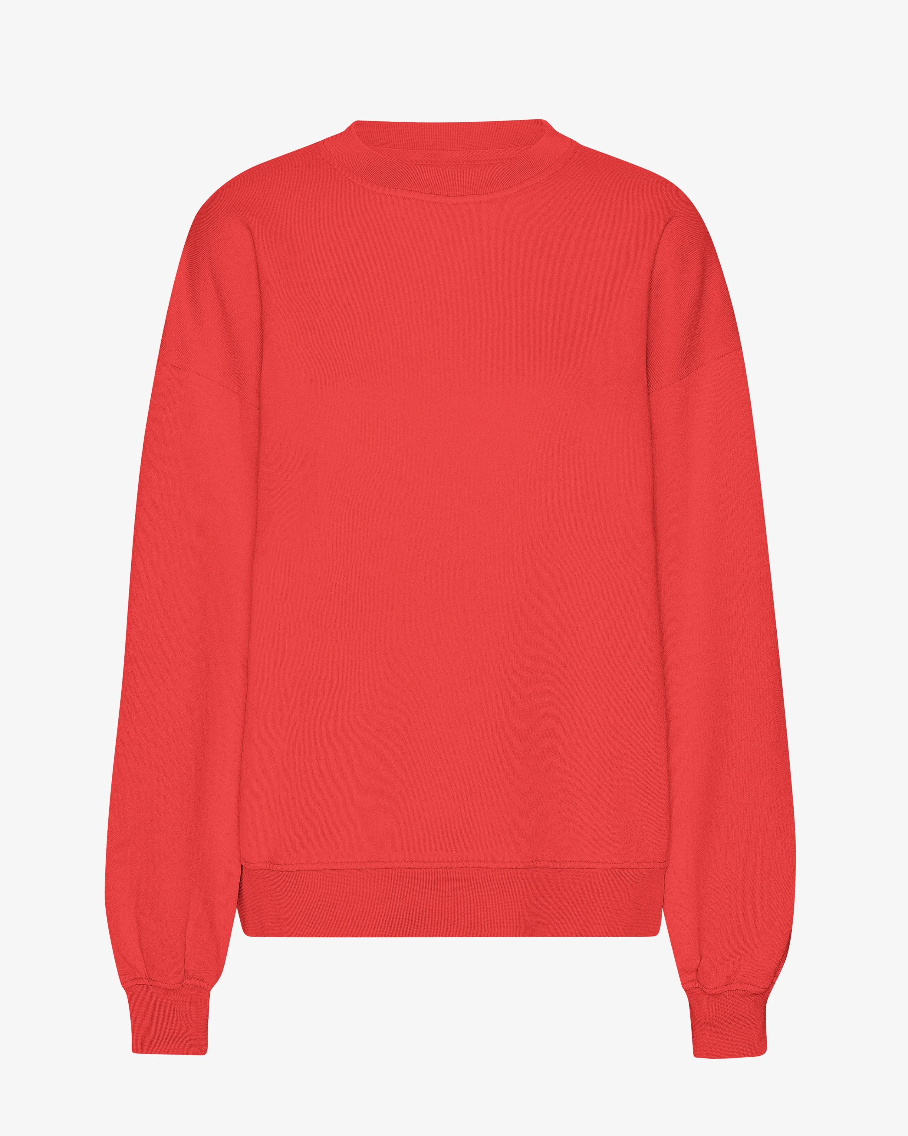 Organic Oversized Crew - Red Tangerine