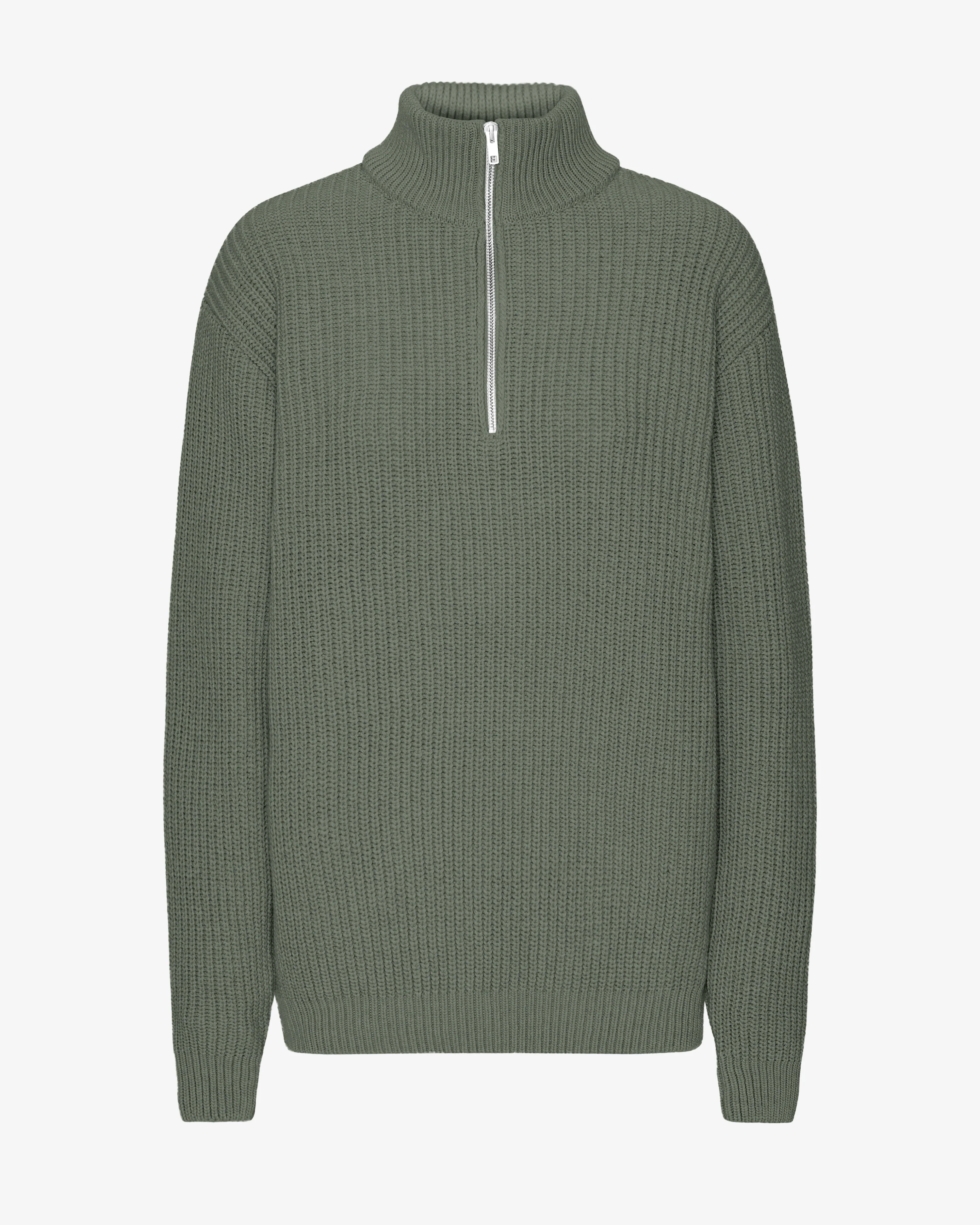 Merino Quarter Zip - Dusty Olive