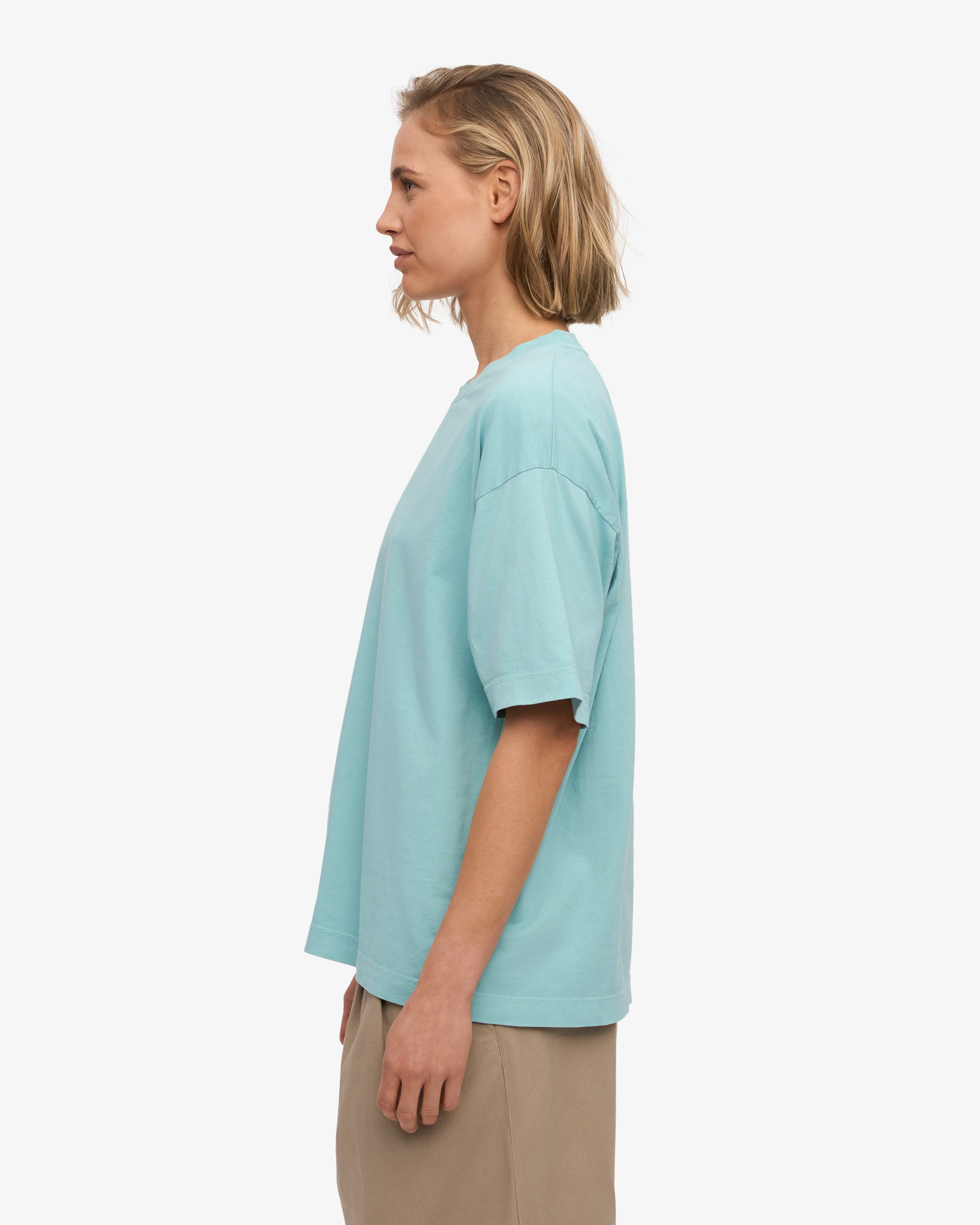 Oversized Organic T-Shirt - Teal Blue