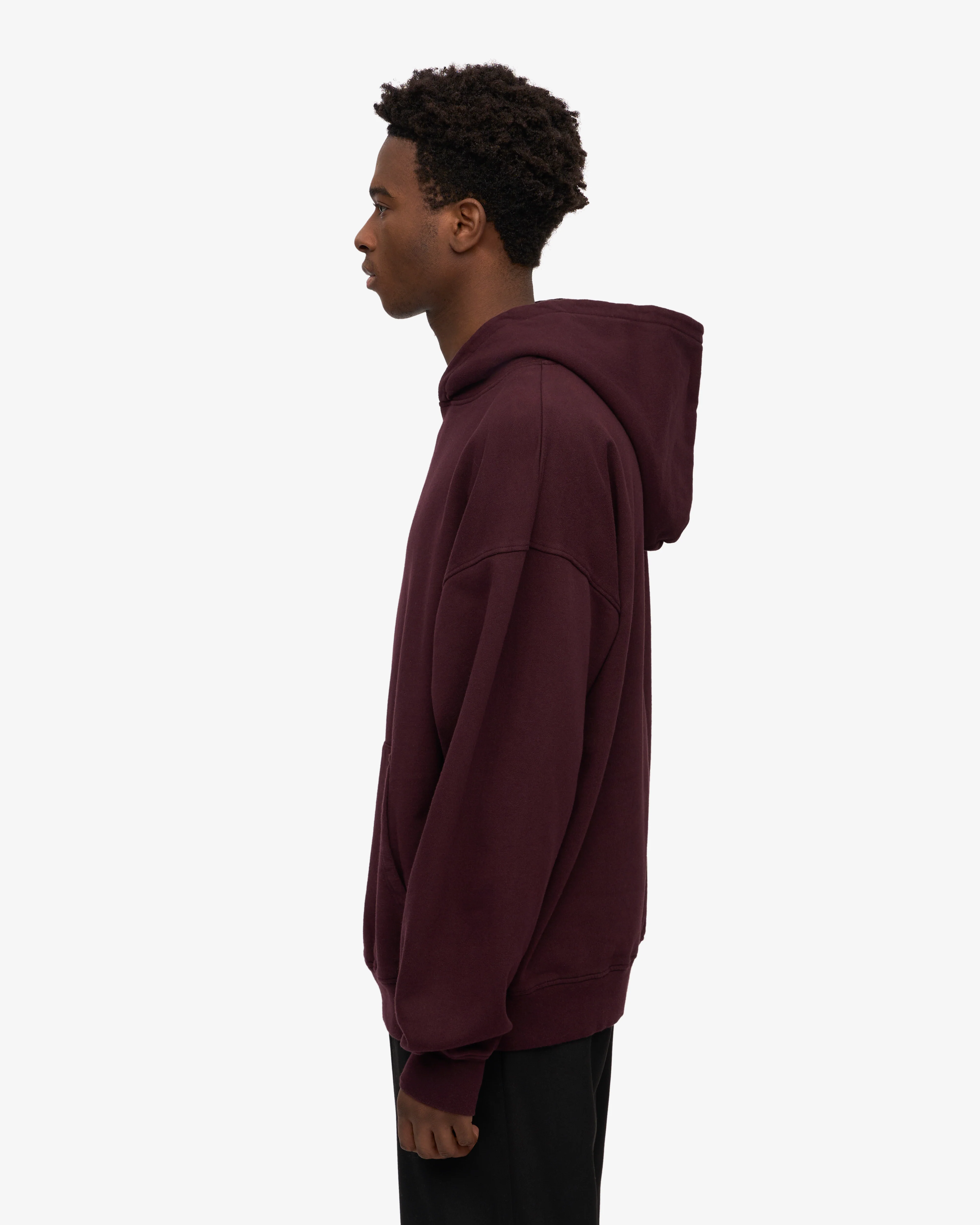 Organic Oversized Hood - Oxblood Red