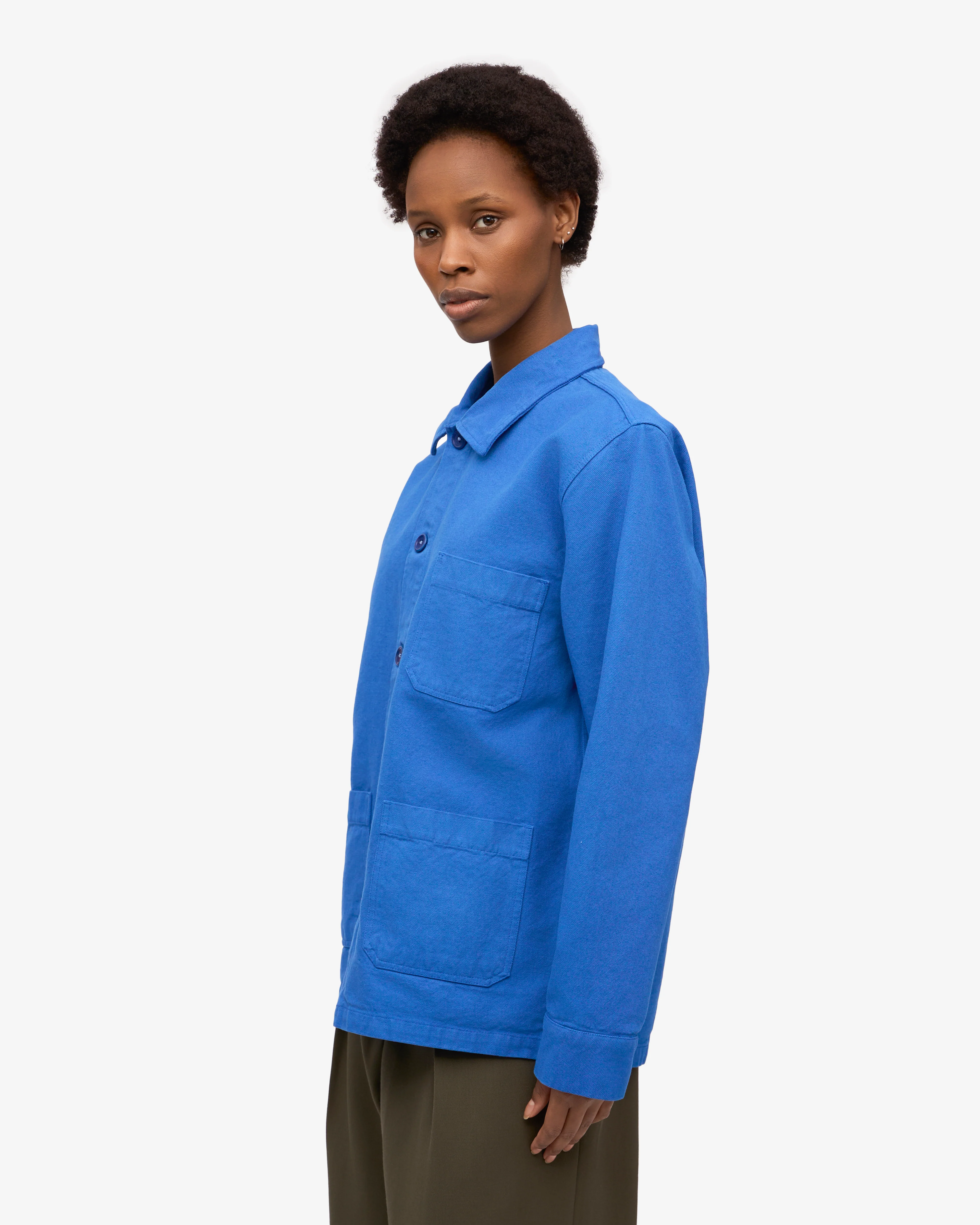 Organic Workwear Jacket - Pacific Blue