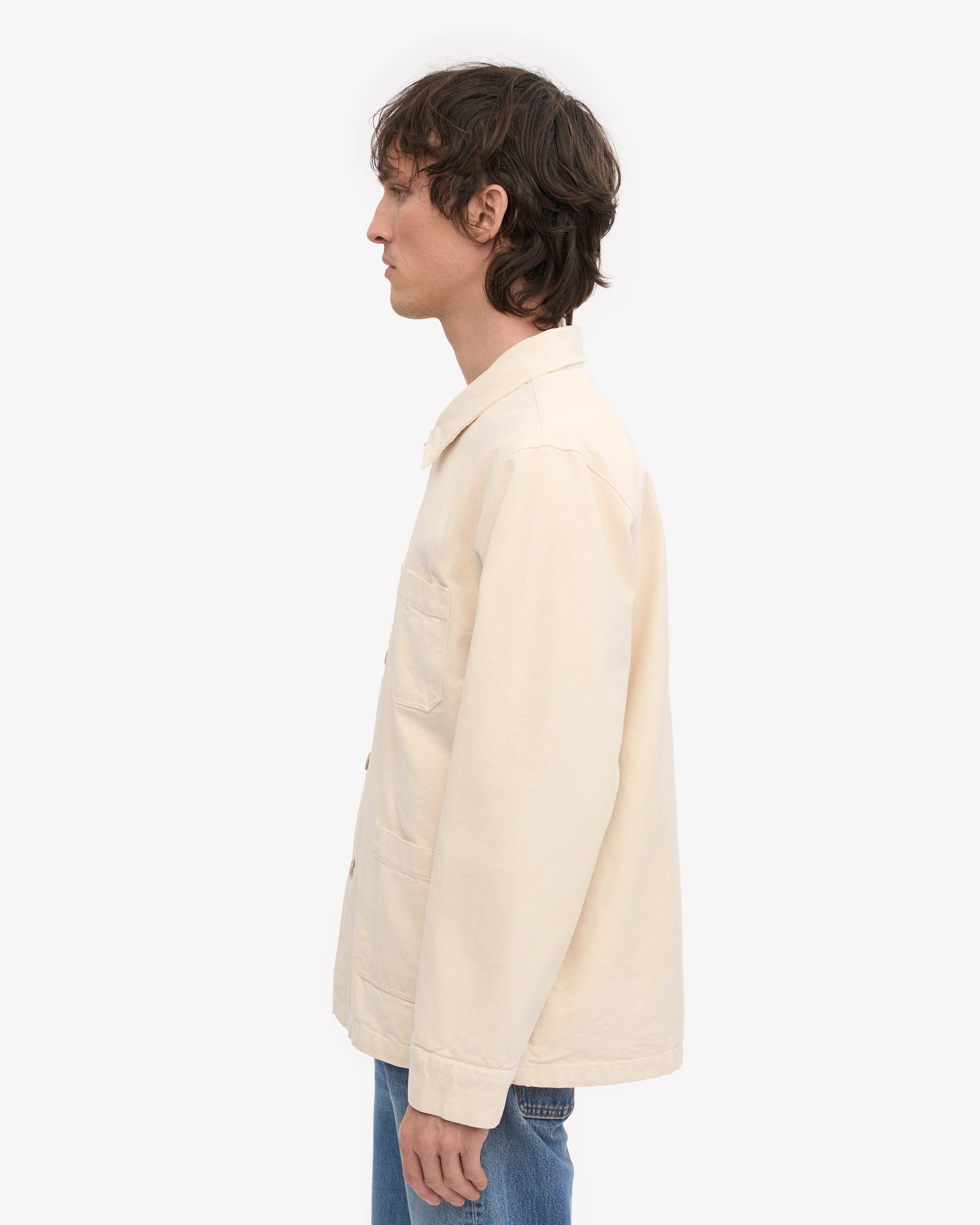 Organic Workwear Jacket - Ivory White