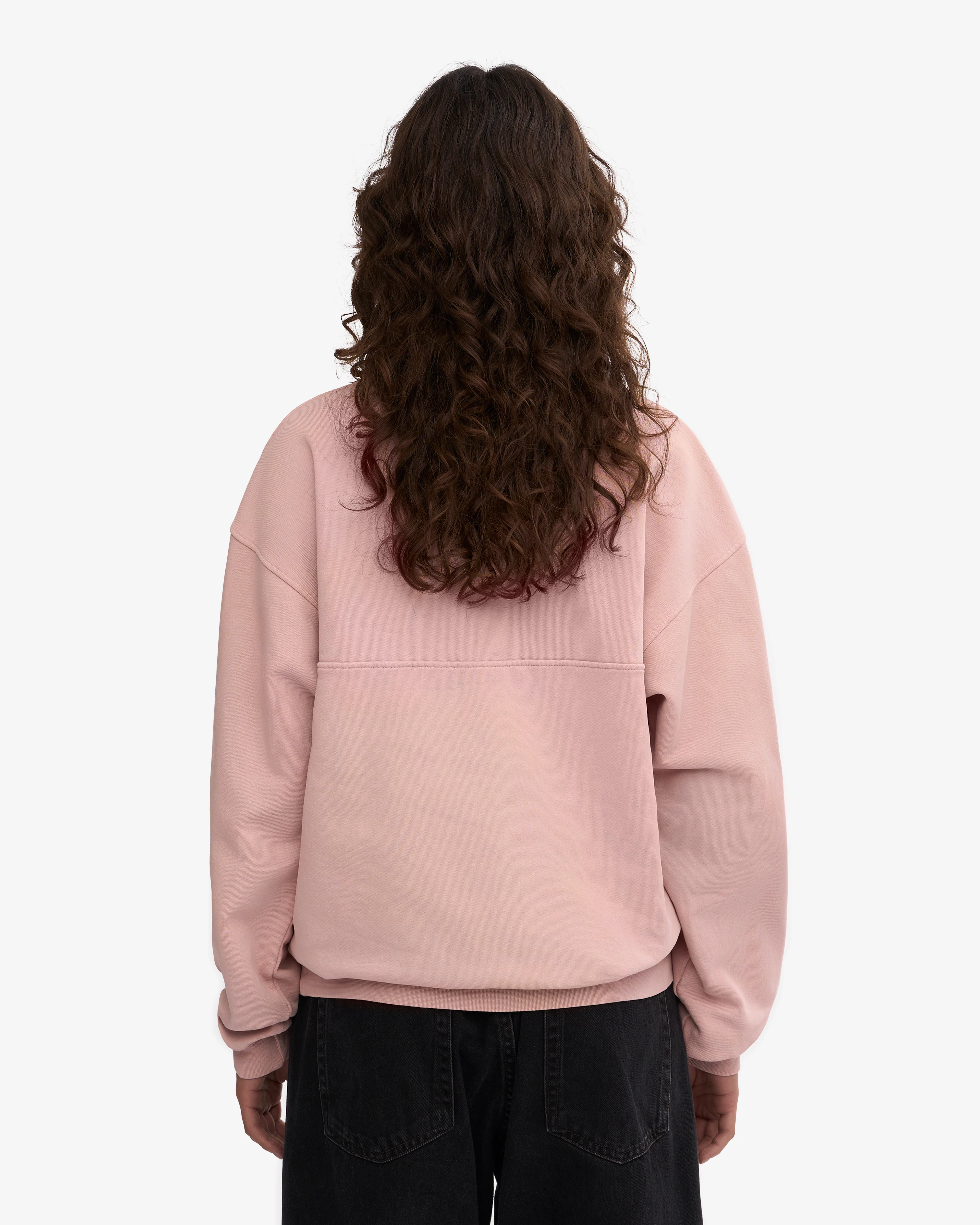 Organic Quarter Zip - Faded Pink