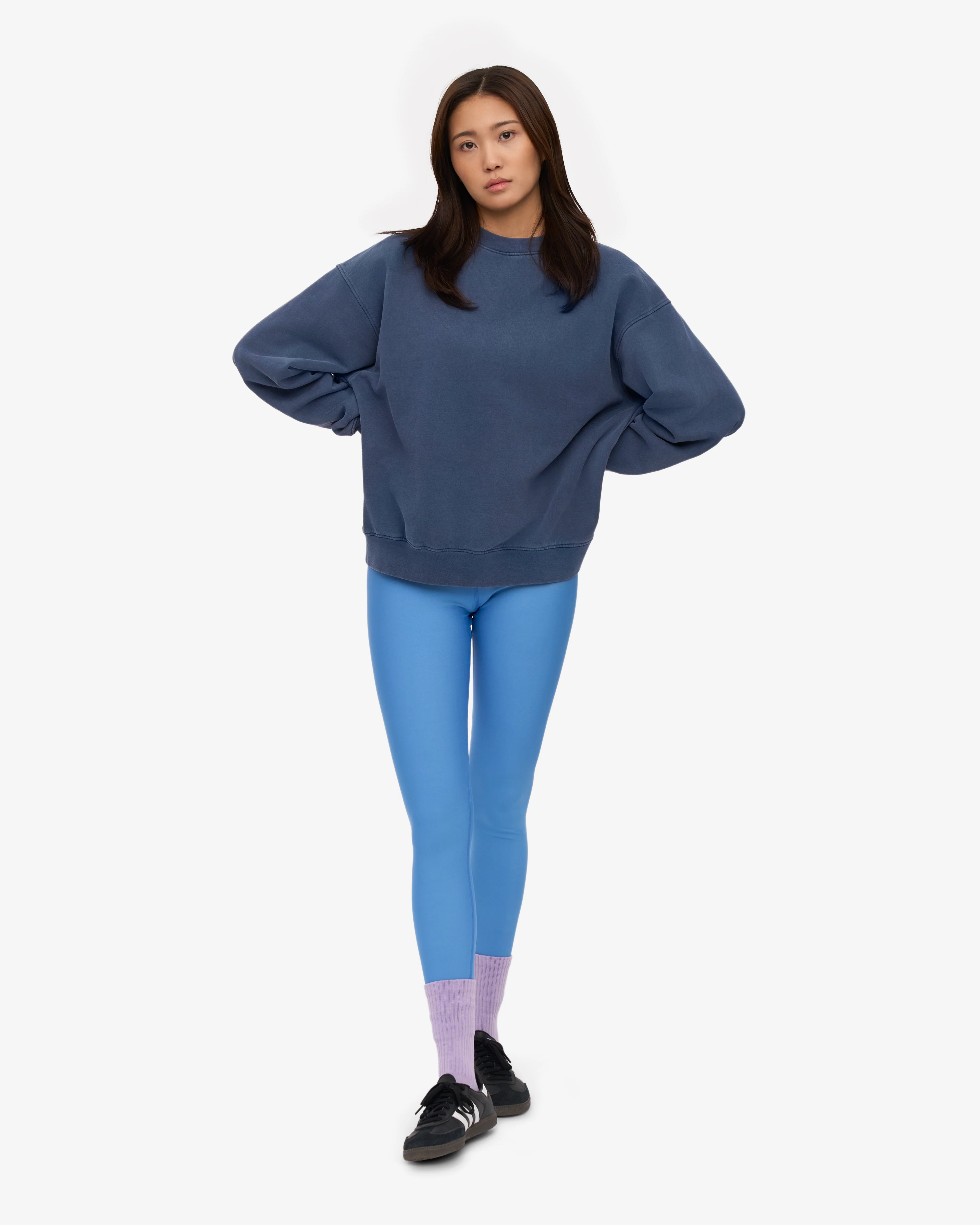 Organic Oversized Crew - Neptune Blue