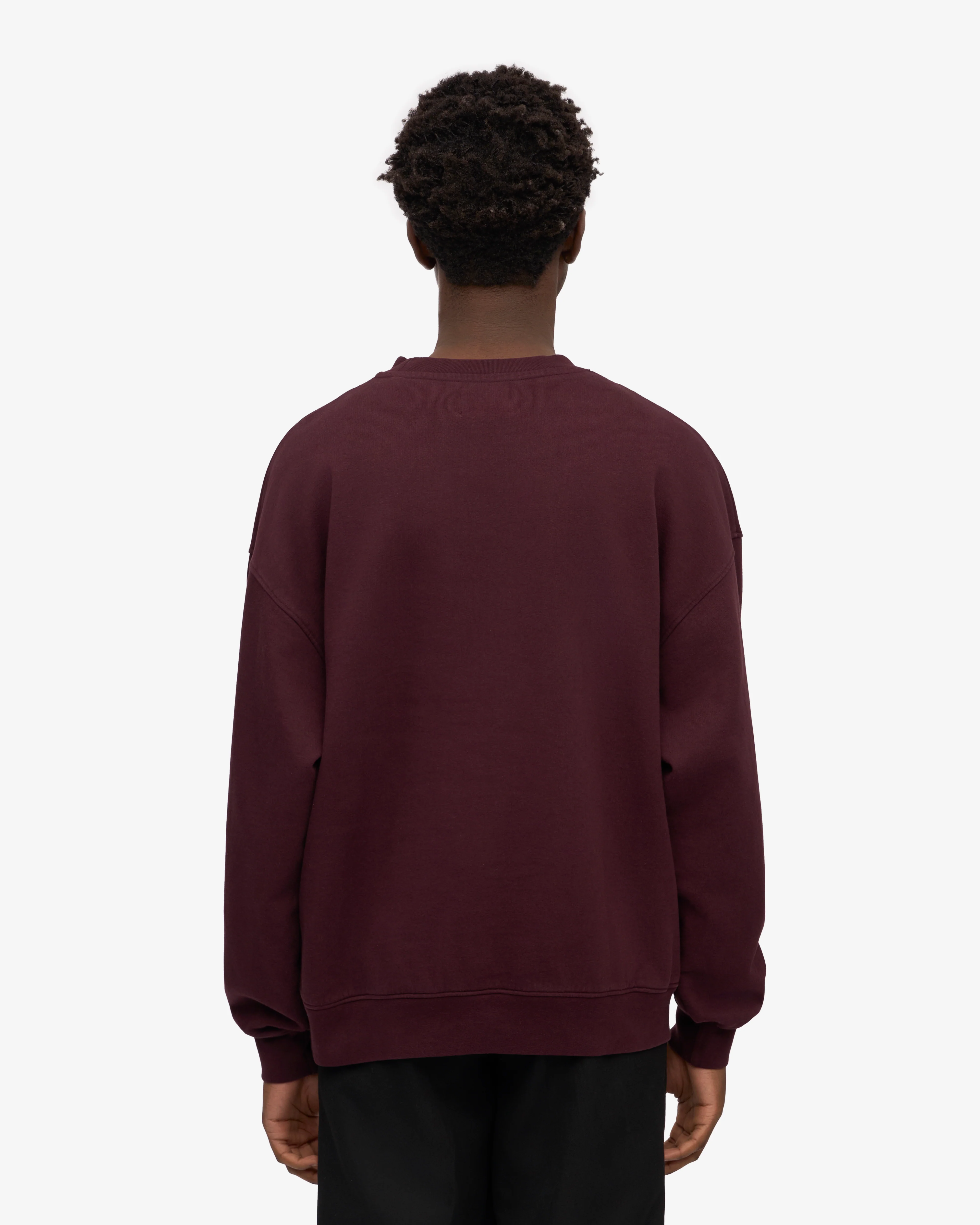 Organic Oversized Crew - Oxblood Red