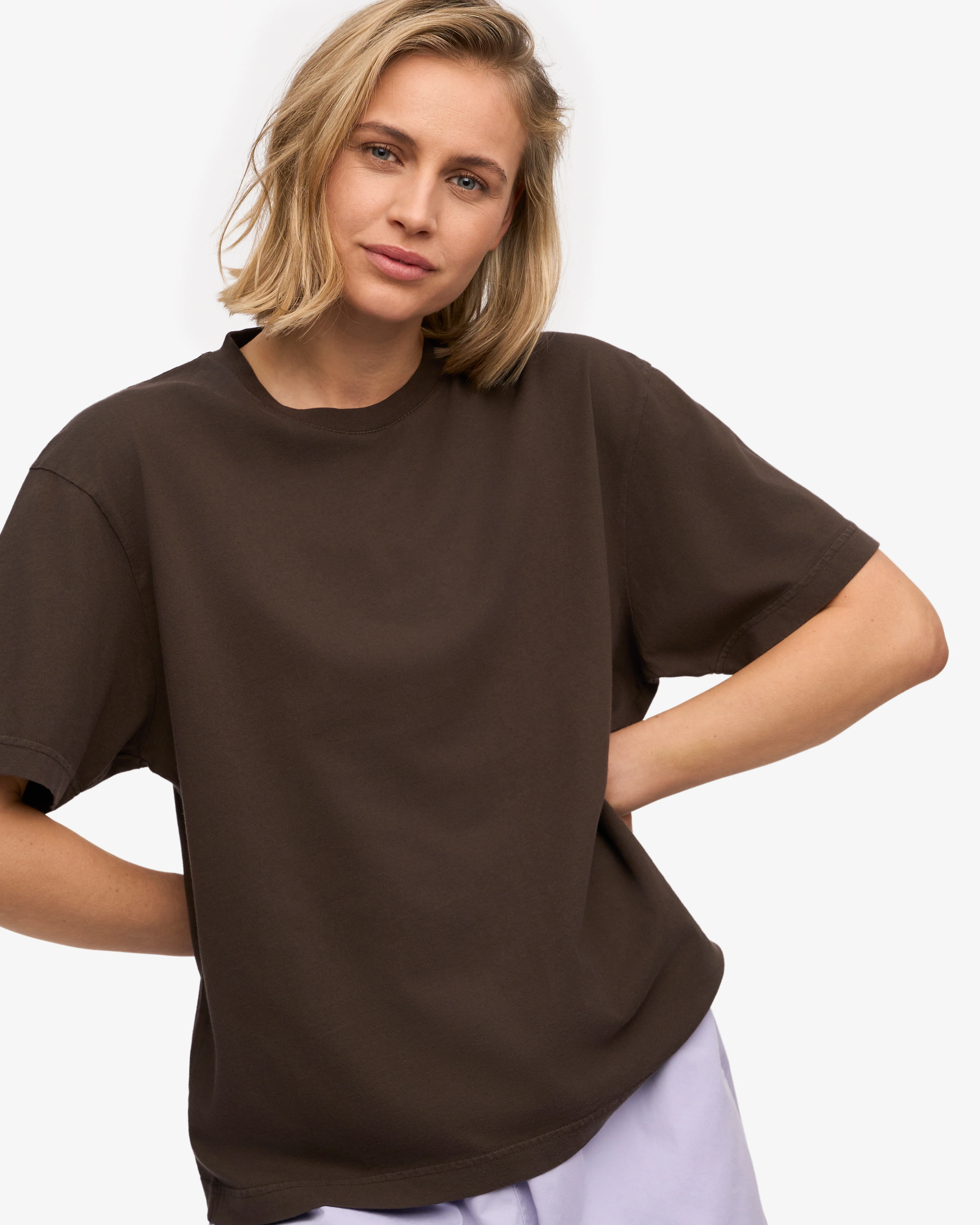 Oversized Organic T-Shirt - Coffee Brown