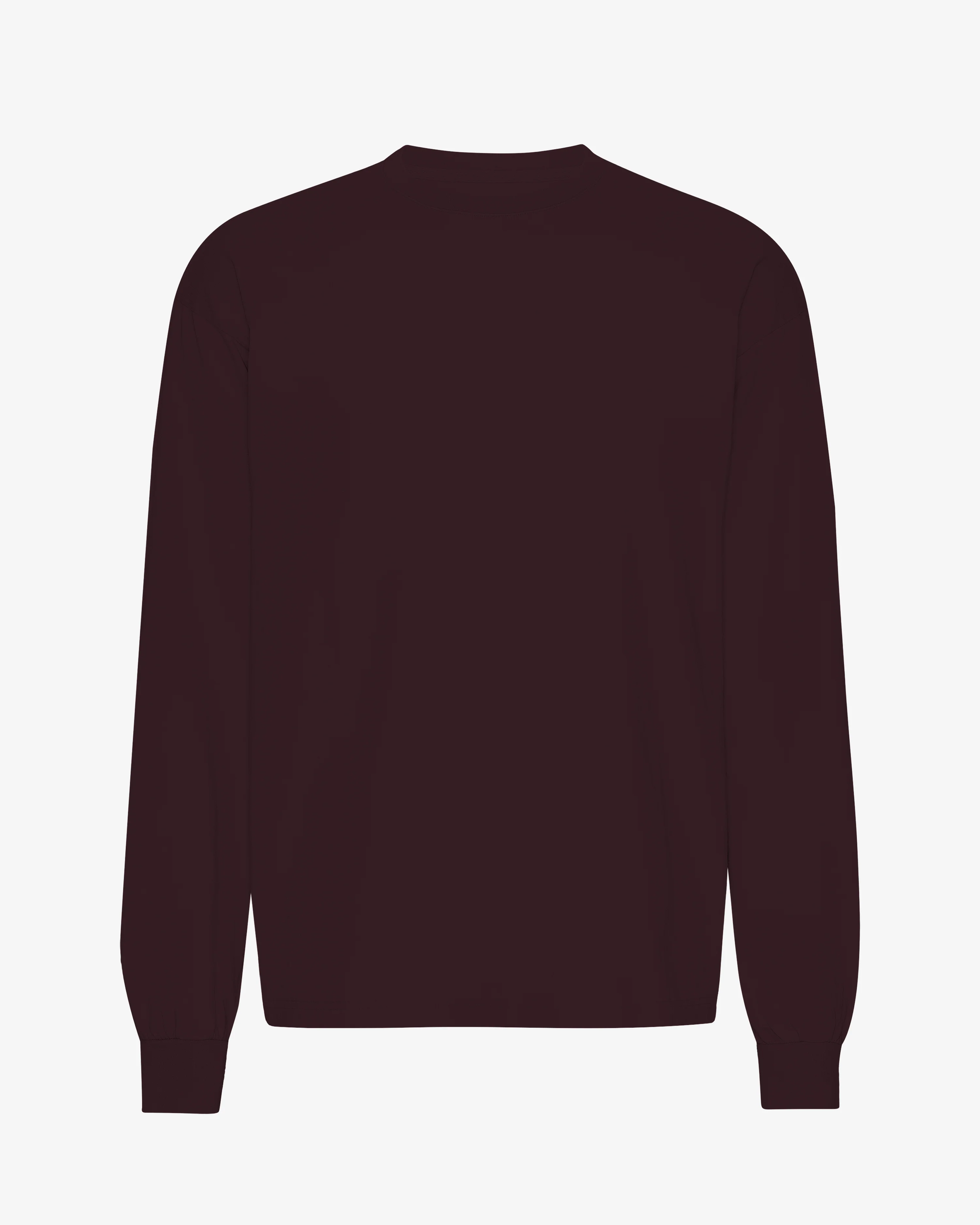 Oversized Organic LS T-Shirt - Oxblood Red