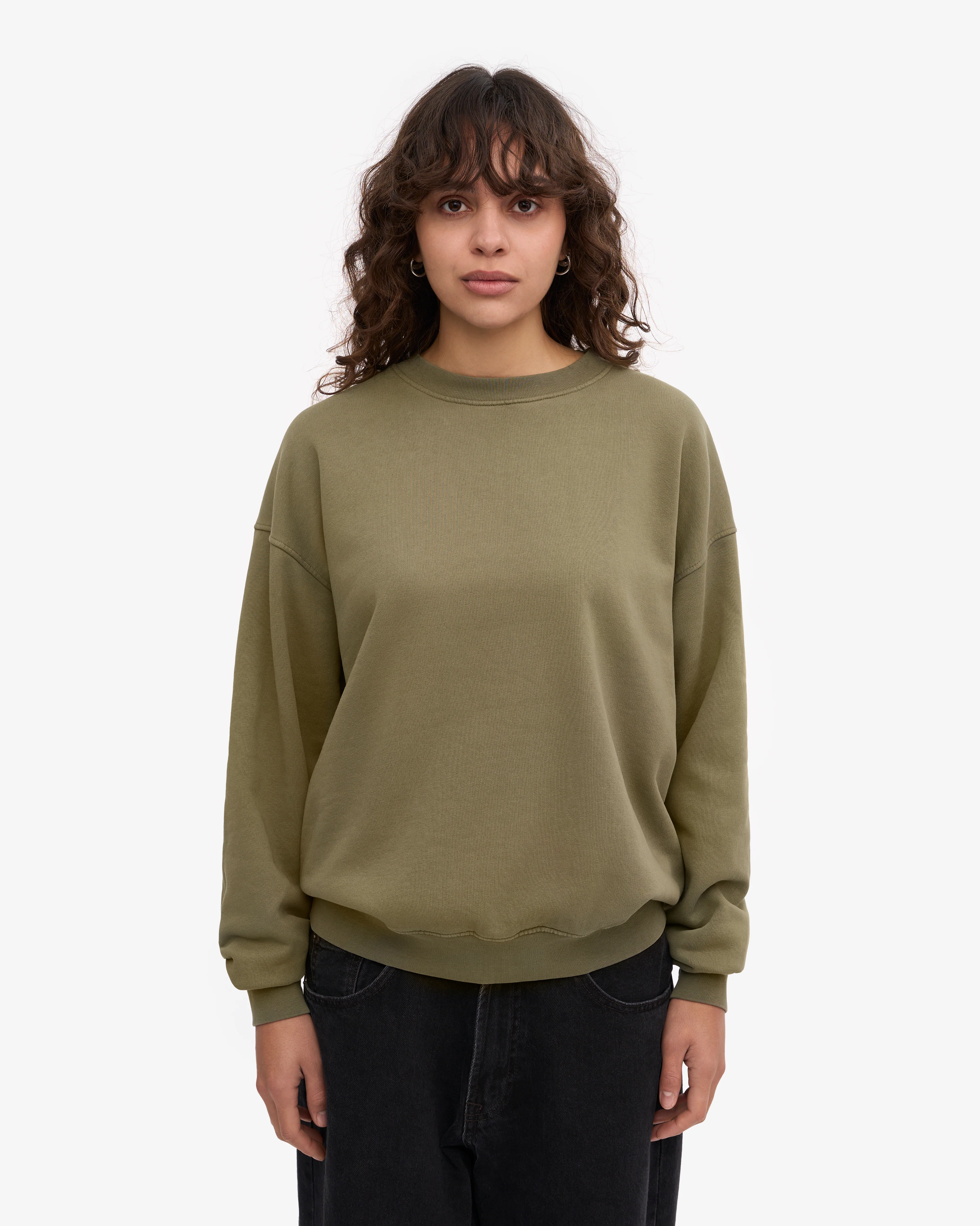 Organic Oversized Crew - Dusty Olive