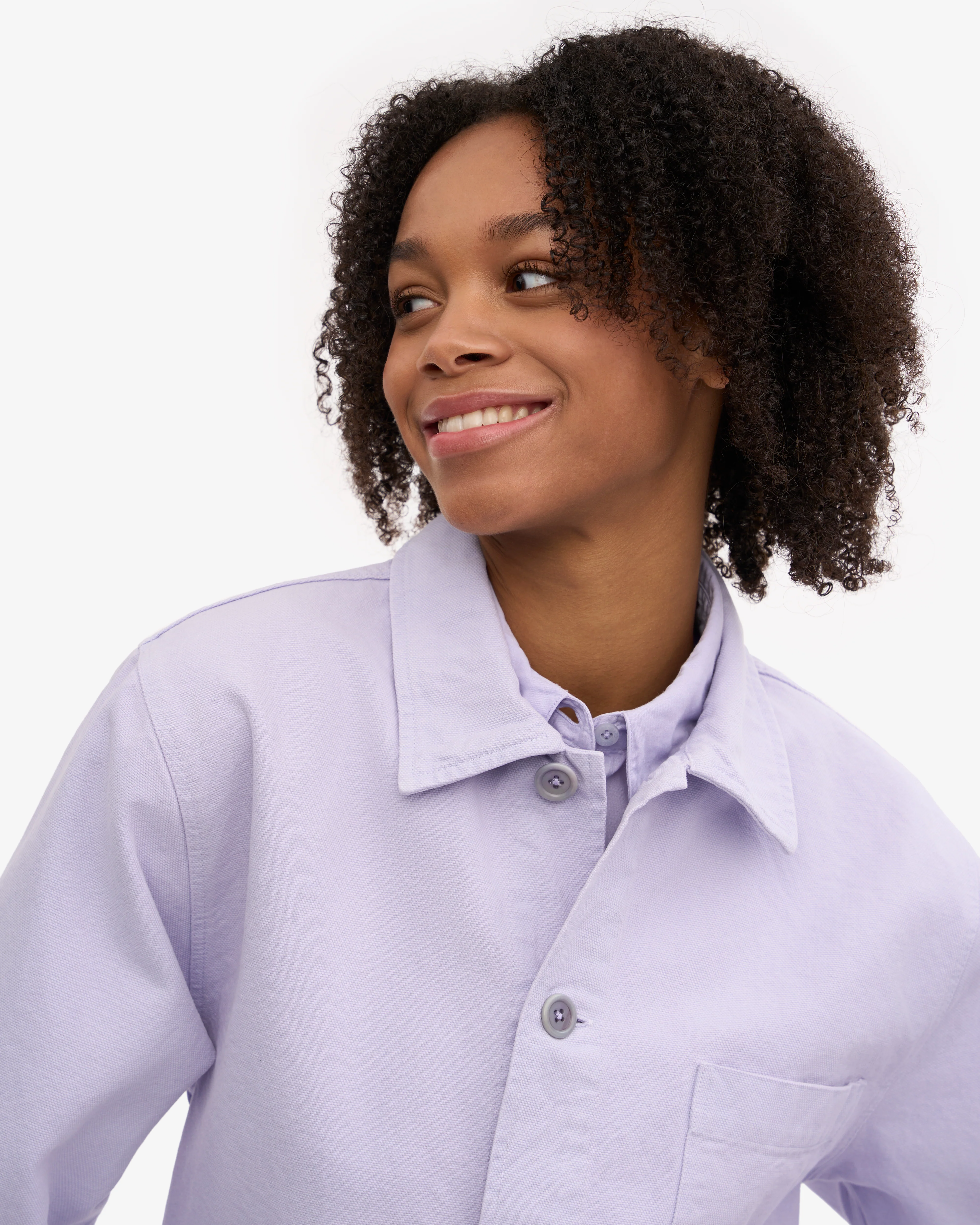 Organic Workwear Jacket - Soft Lavender