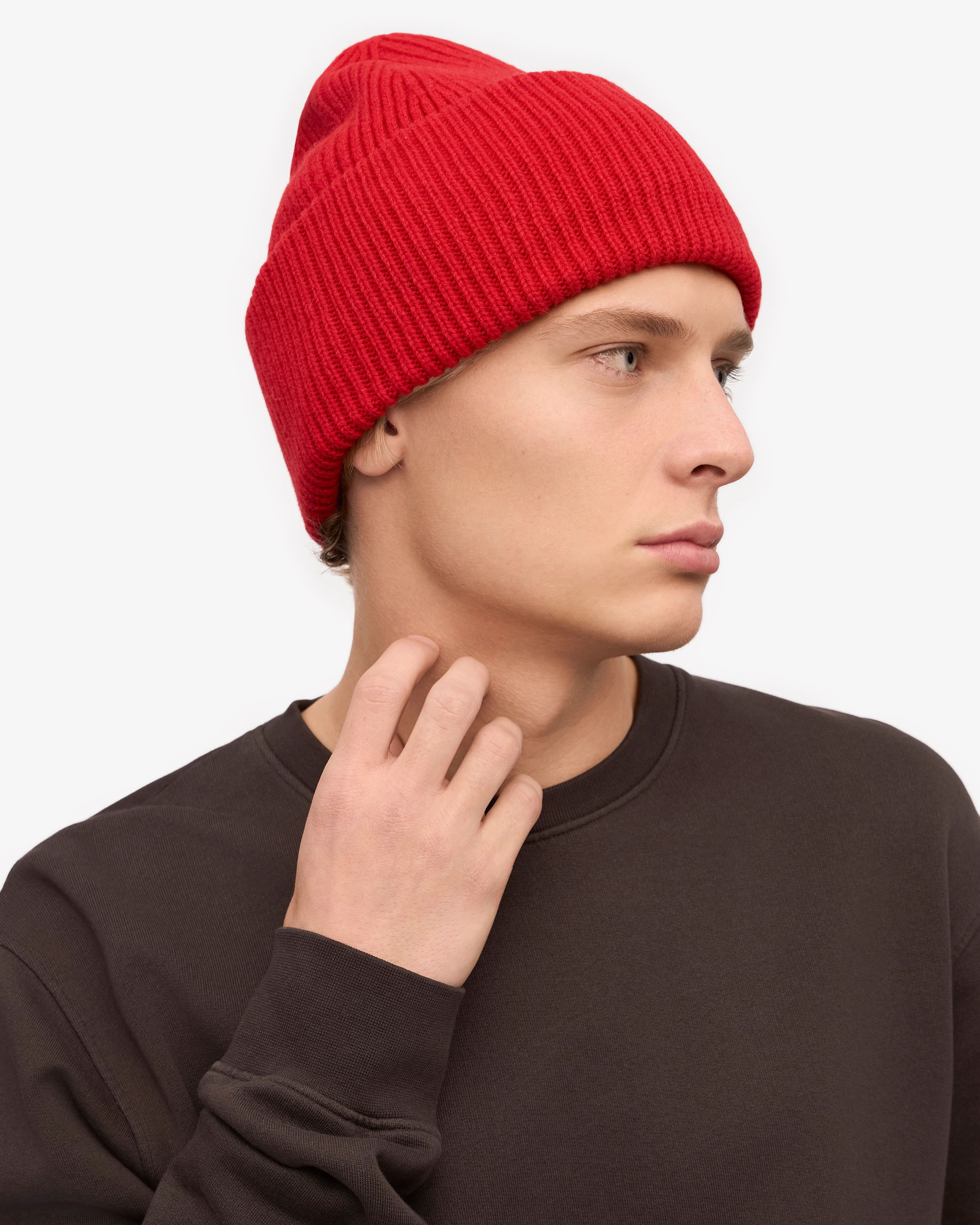 Merino Wool Hat - Scarlet Red