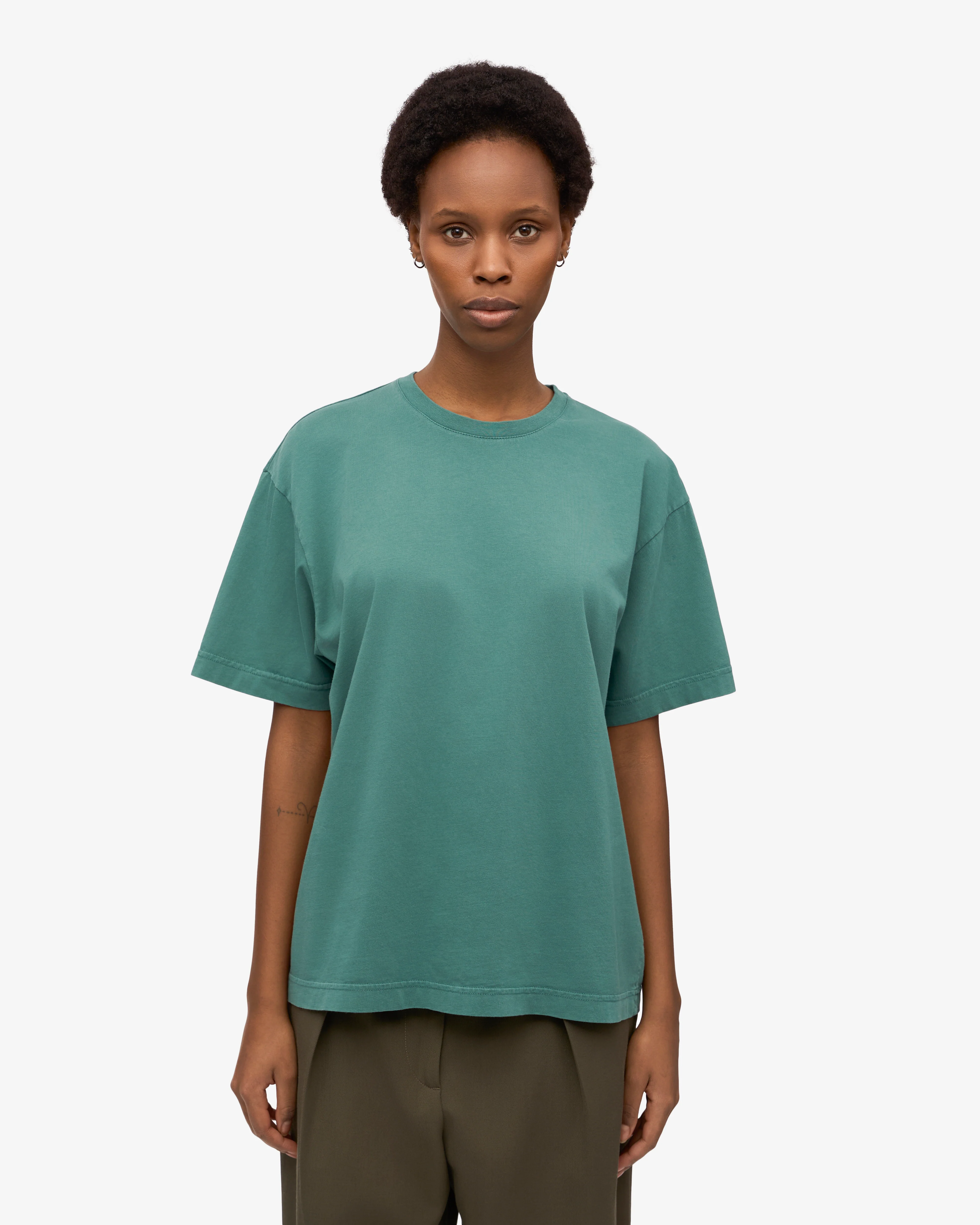 Oversized Organic T-Shirt - Pine Green