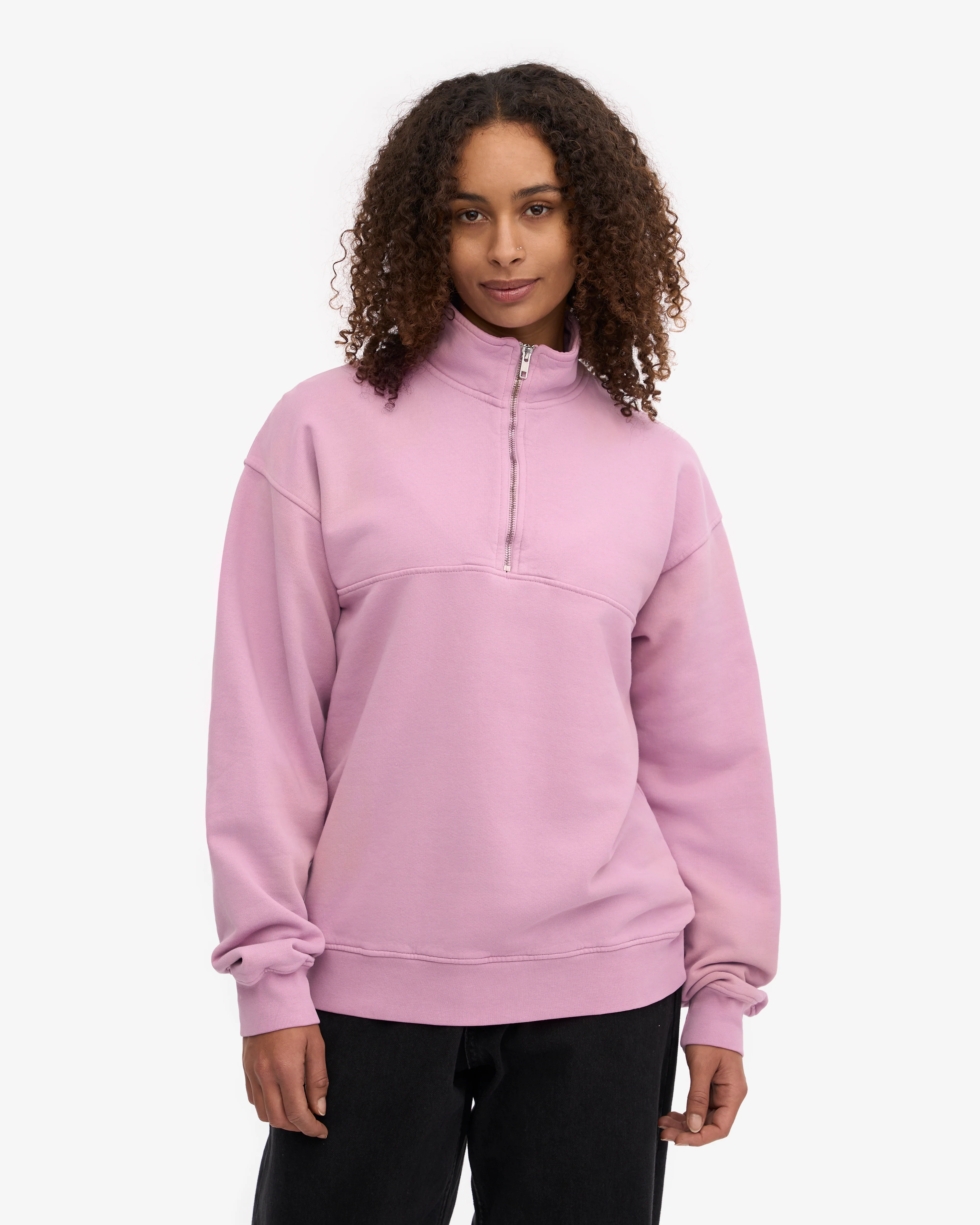Organic Quarter Zip - Cherry Blossom