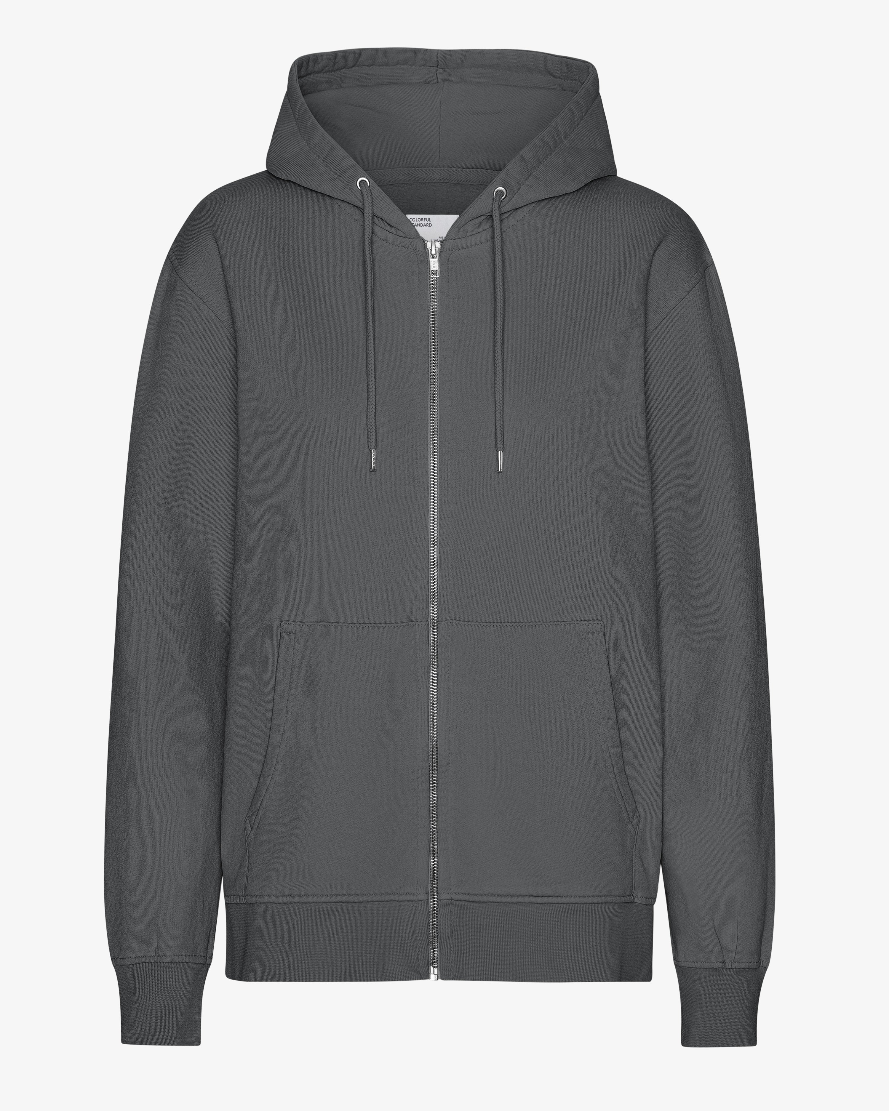 Classic Organic Zip Hood - Lava Grey