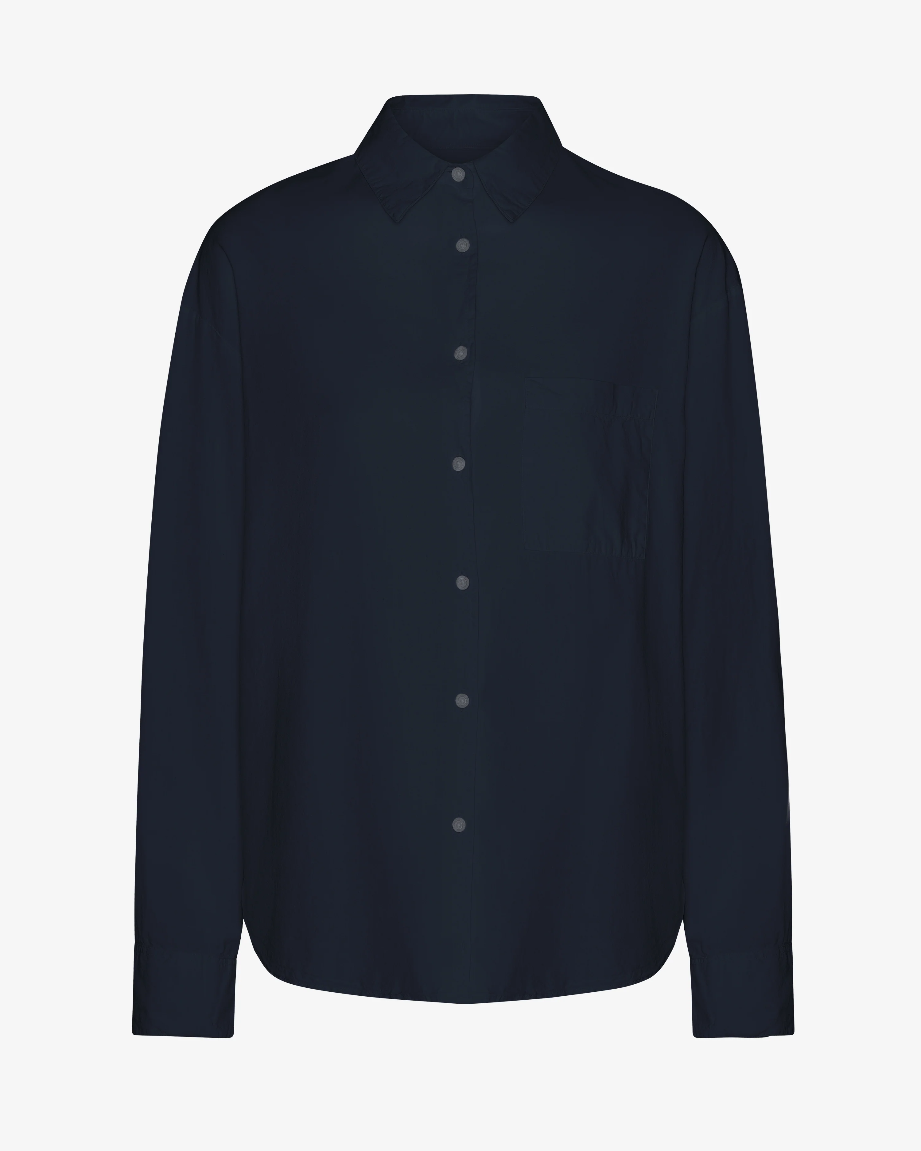 Organic Oversized Shirt - Navy Blue