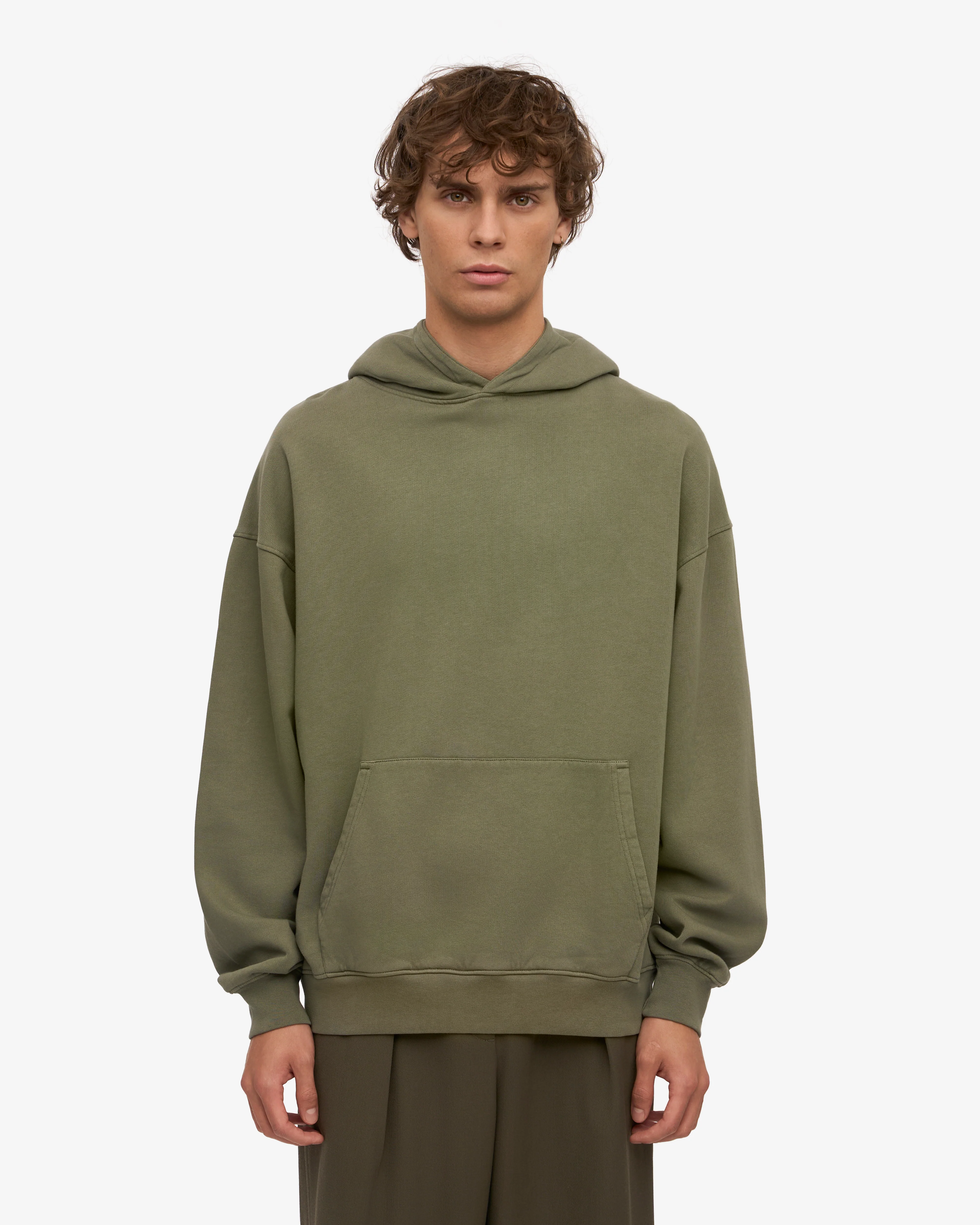Organic Oversized Hood - Dusty Olive