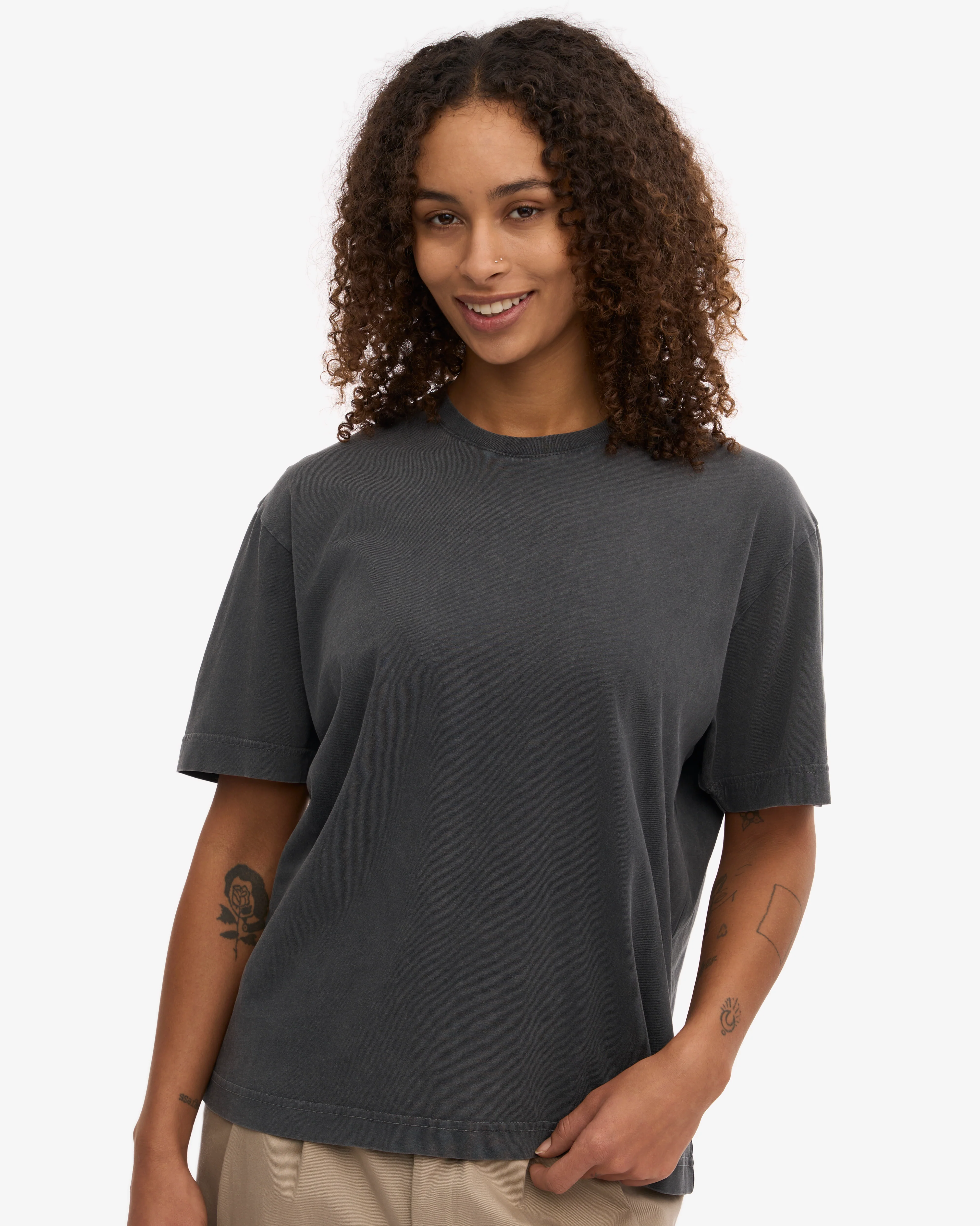 Oversized Organic T-Shirt - Faded Black