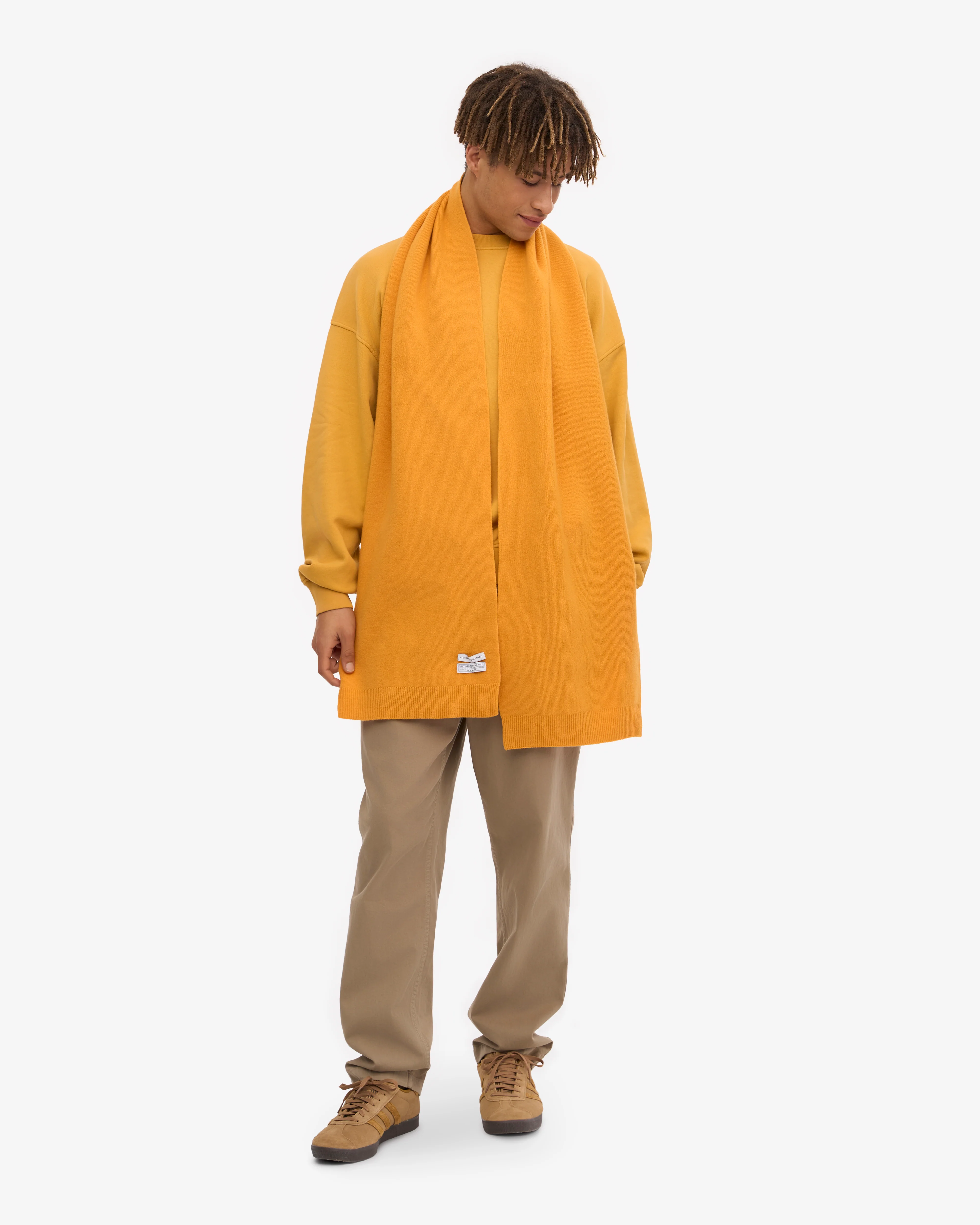 Merino Wool Scarf - Burned Yellow