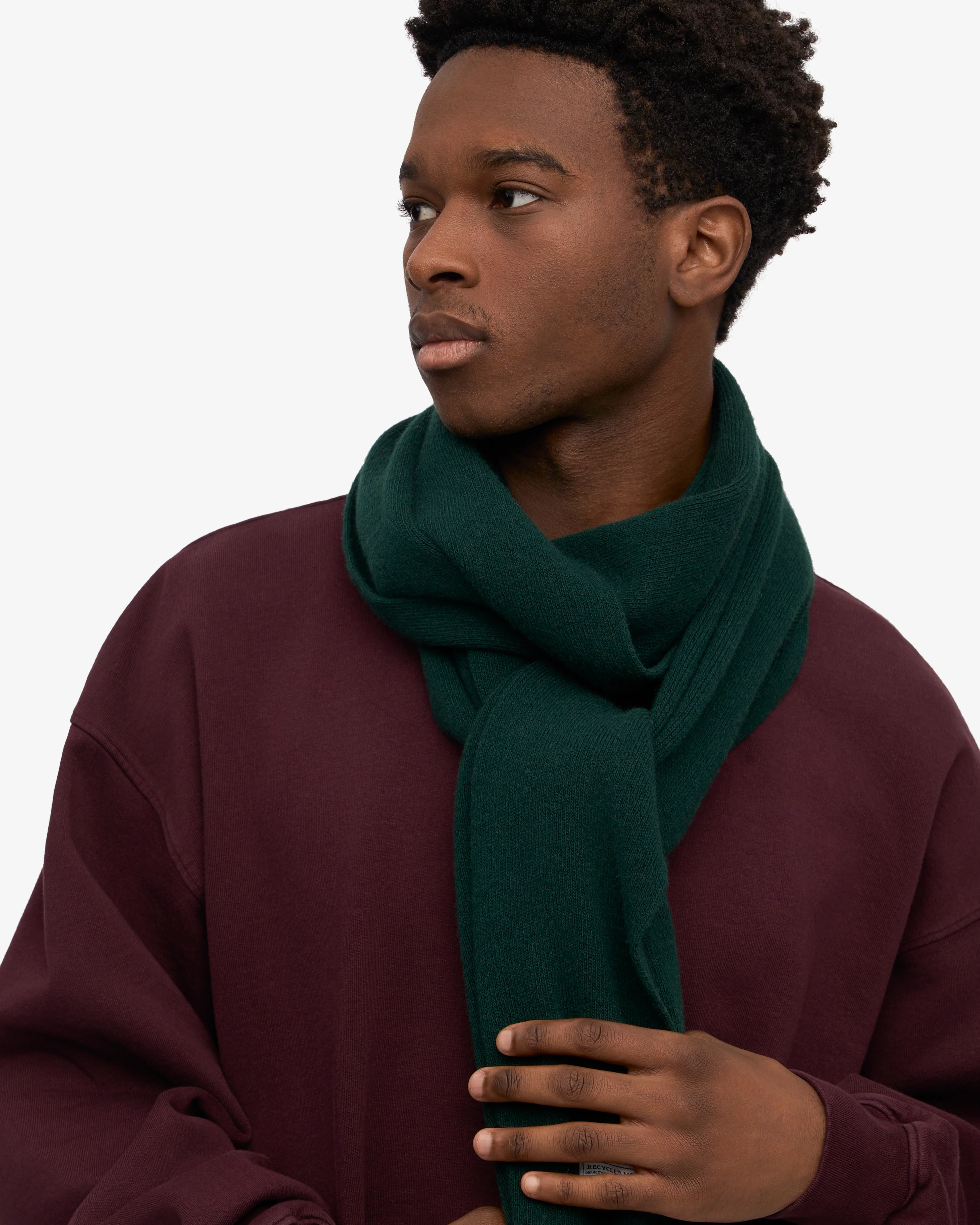 Merino Wool Scarf - Emerald Green
