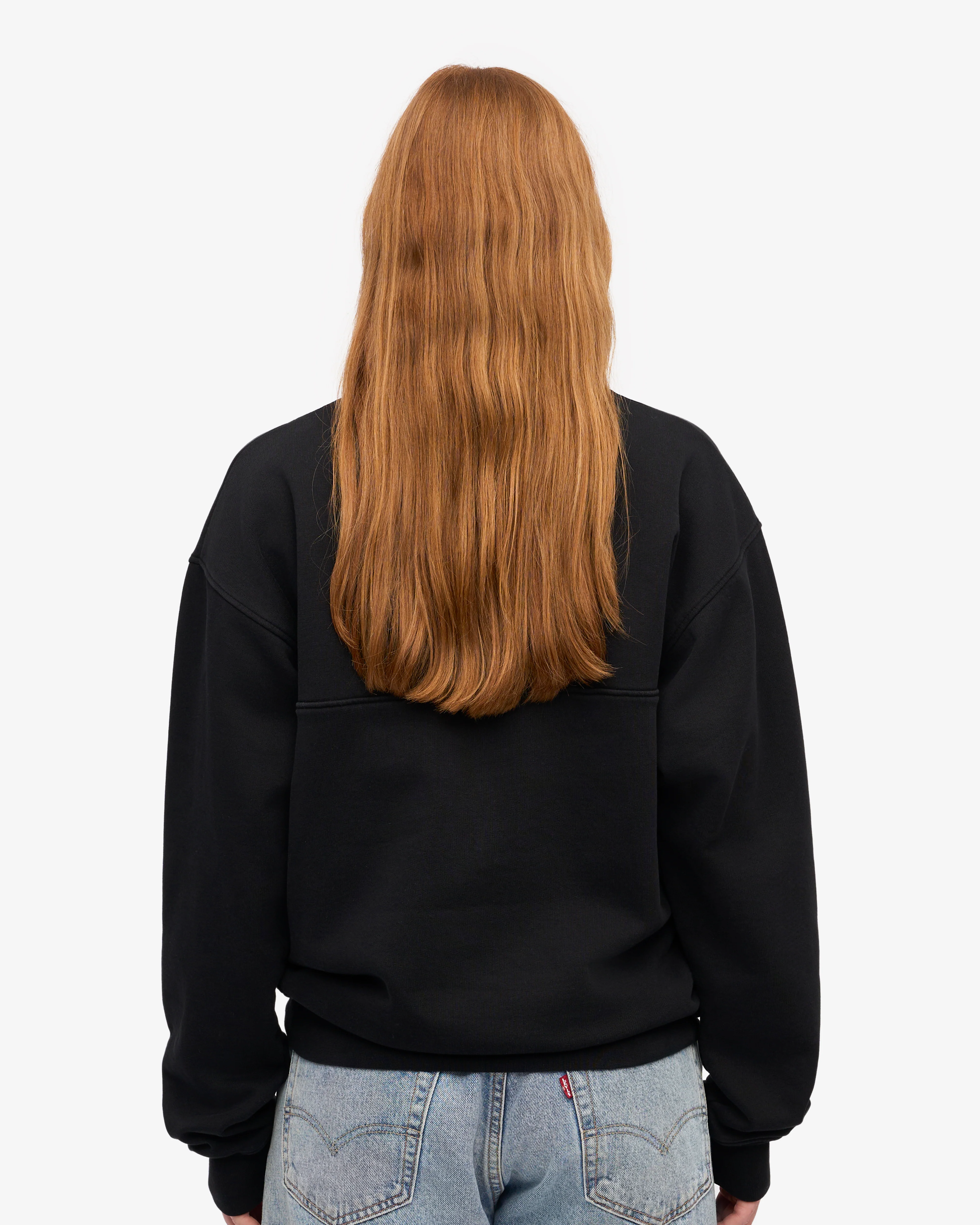 Organic Quarter Zip - Deep Black