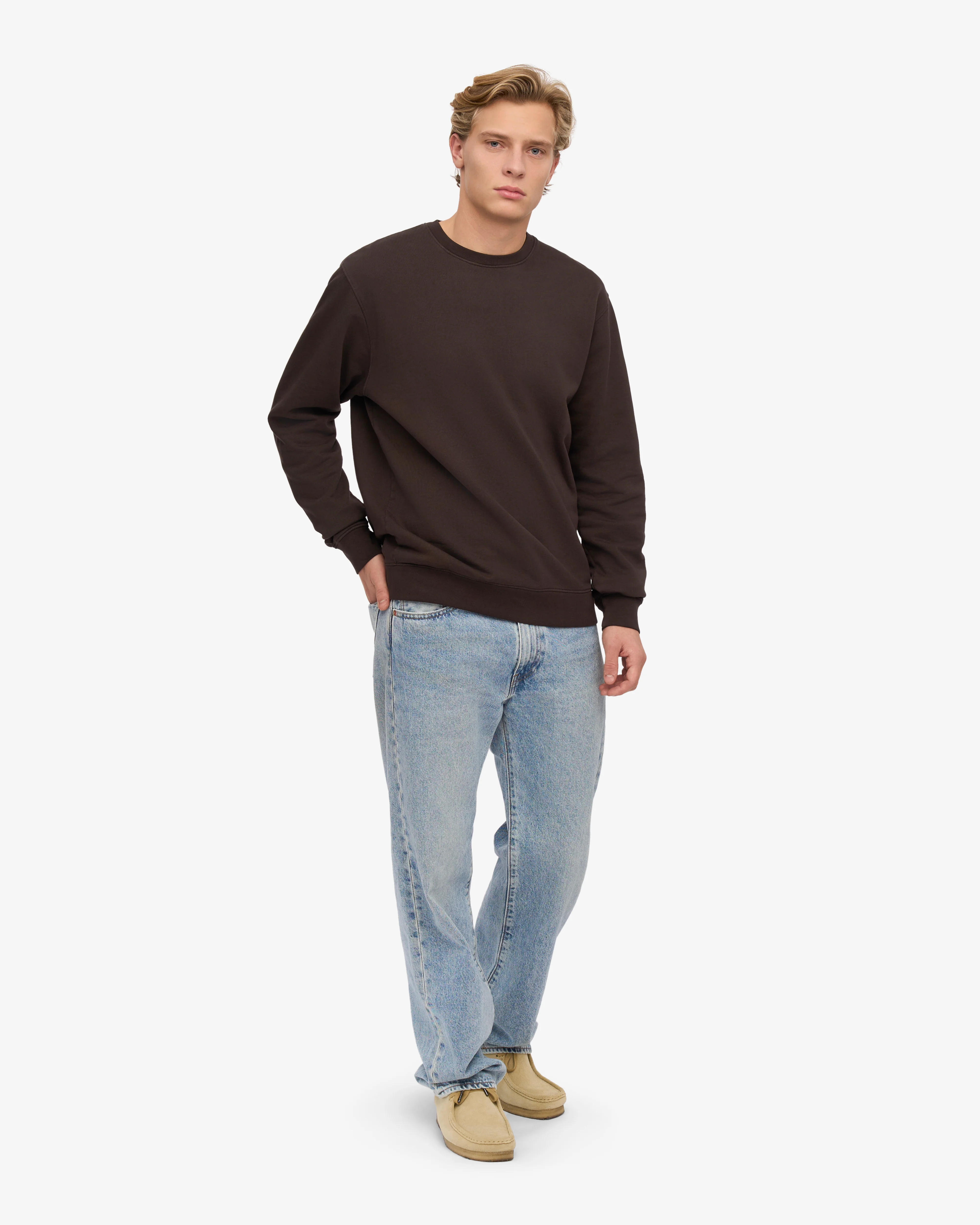 Classic Organic Crew - Coffee Brown