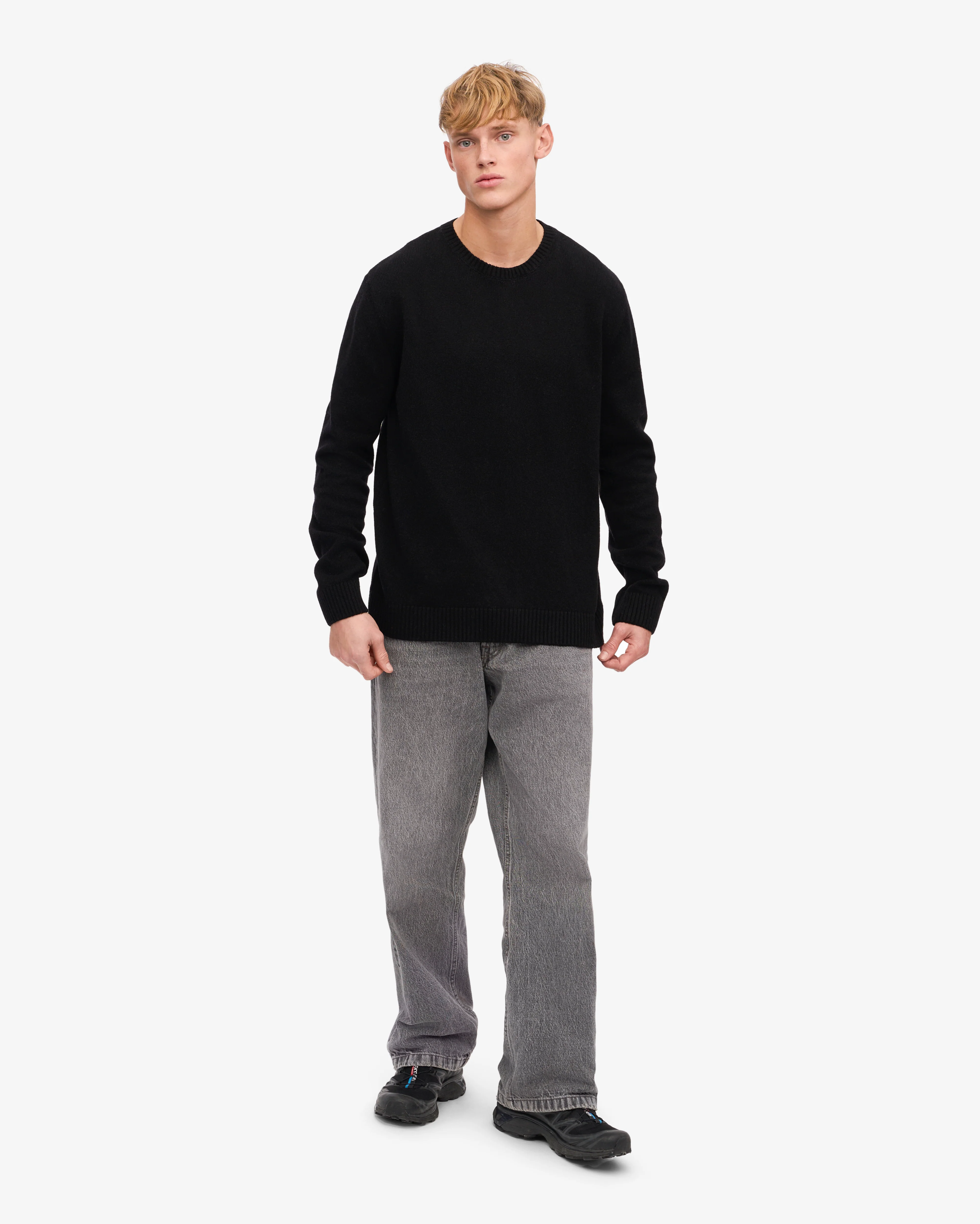 Classic Merino Wool Crew - Deep Black