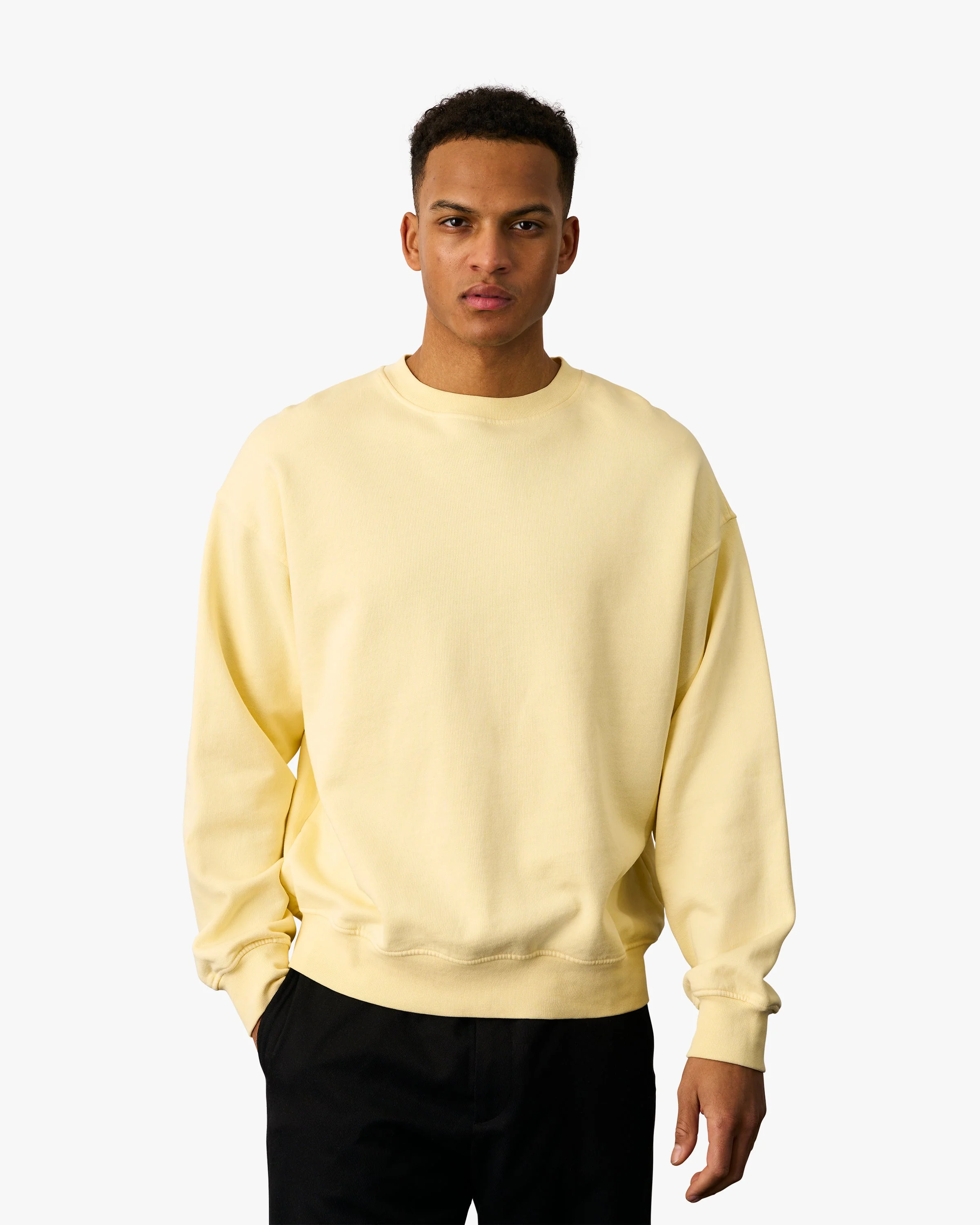 Organic Oversized Crew - Misty Brown