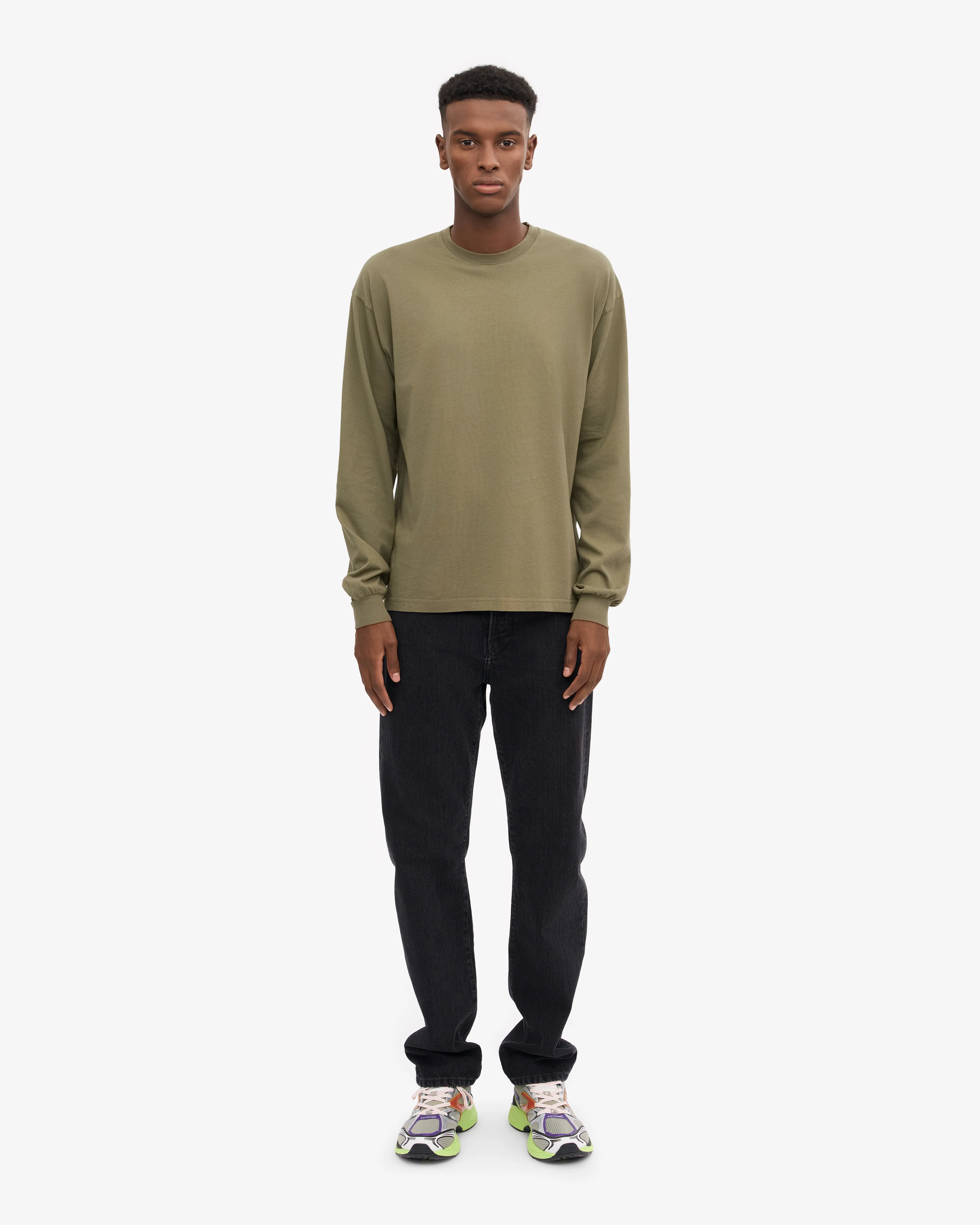 Oversized Organic LS T-Shirt - Dusty Olive
